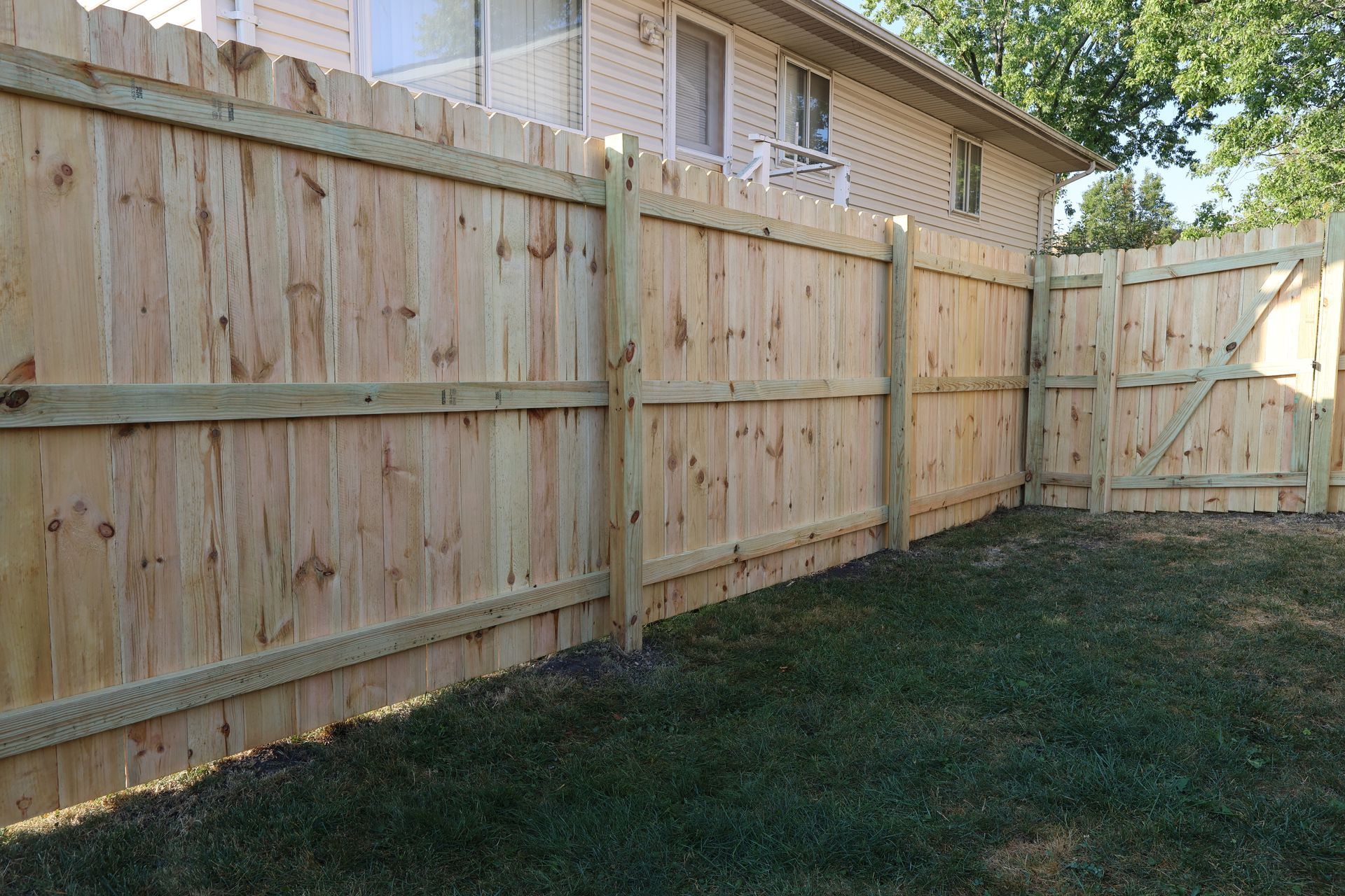 treated pine fence installation Illinois
