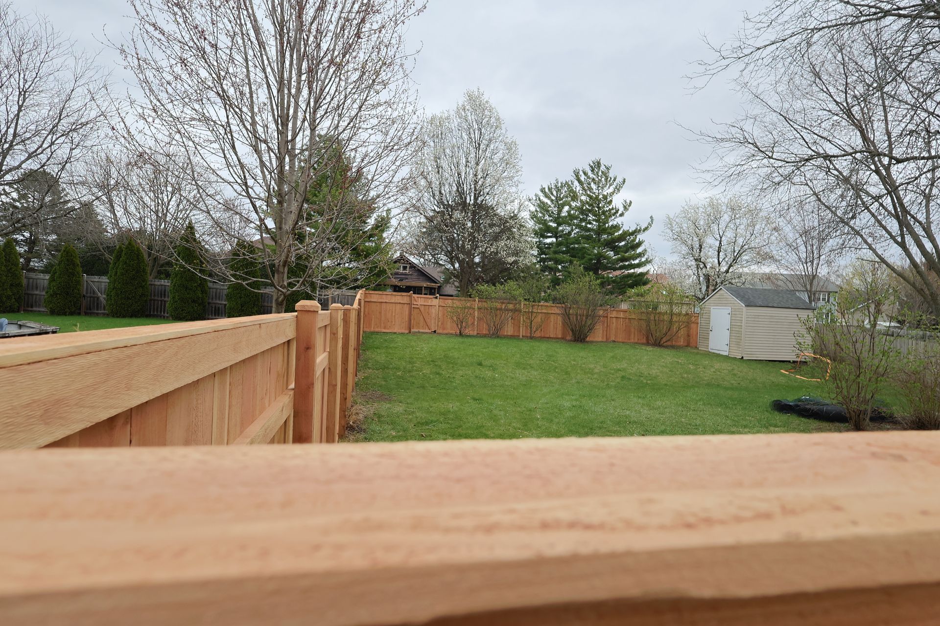 cedar fence installation Illinois
