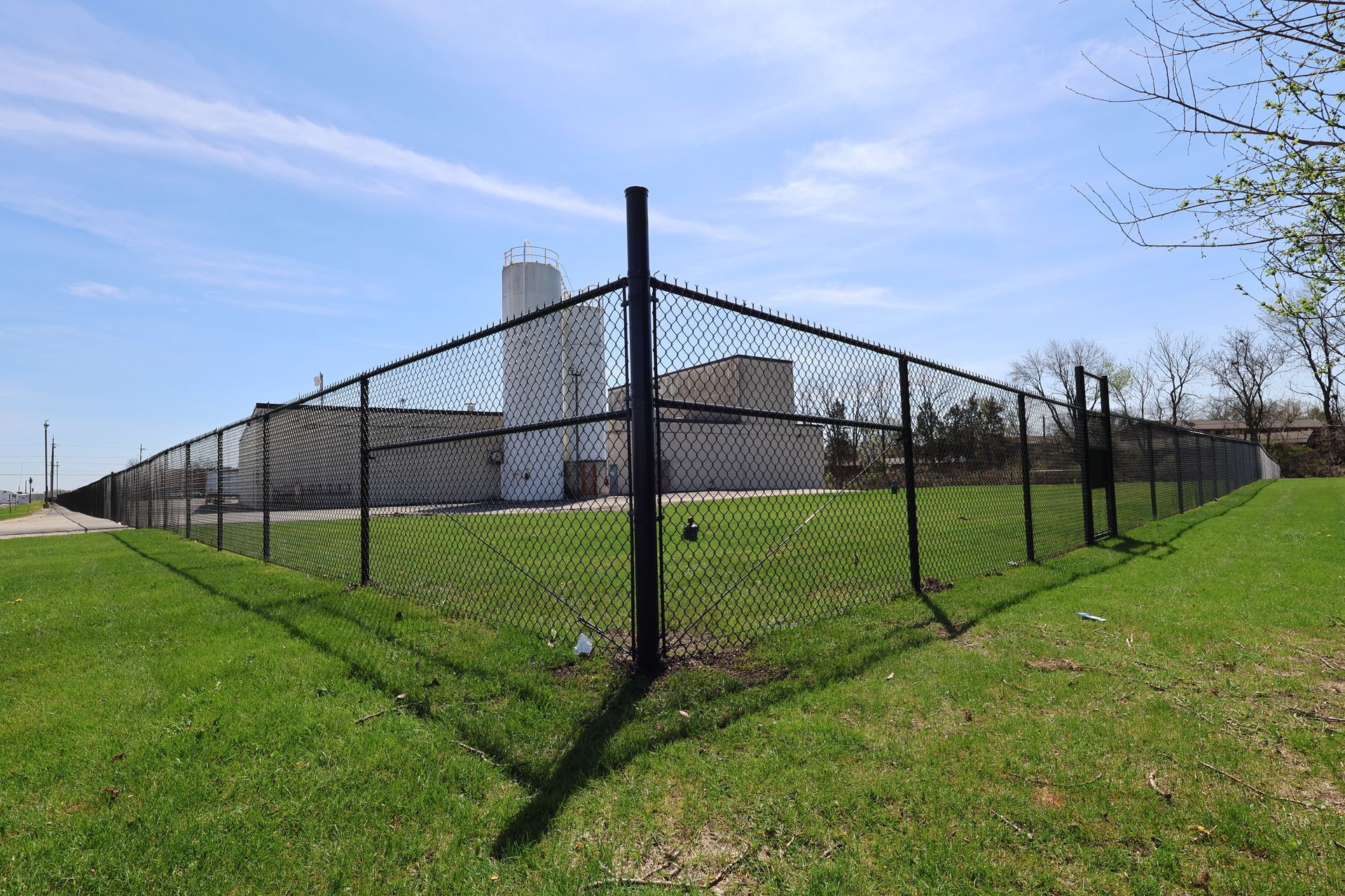 Commercial Black Chain Link Fence Installation Illinois