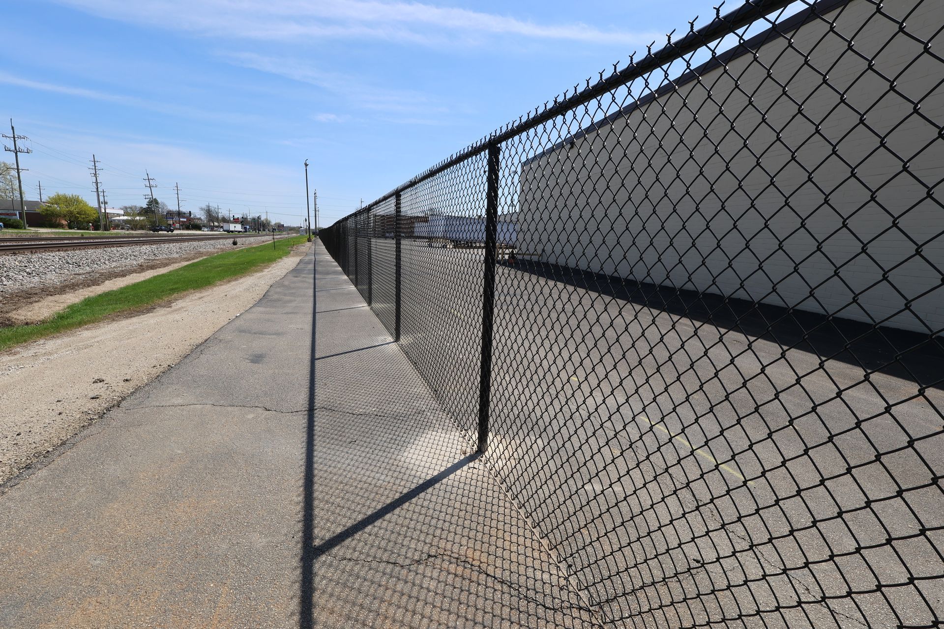 Commercial Black Chain Link Fence Installation Illinois