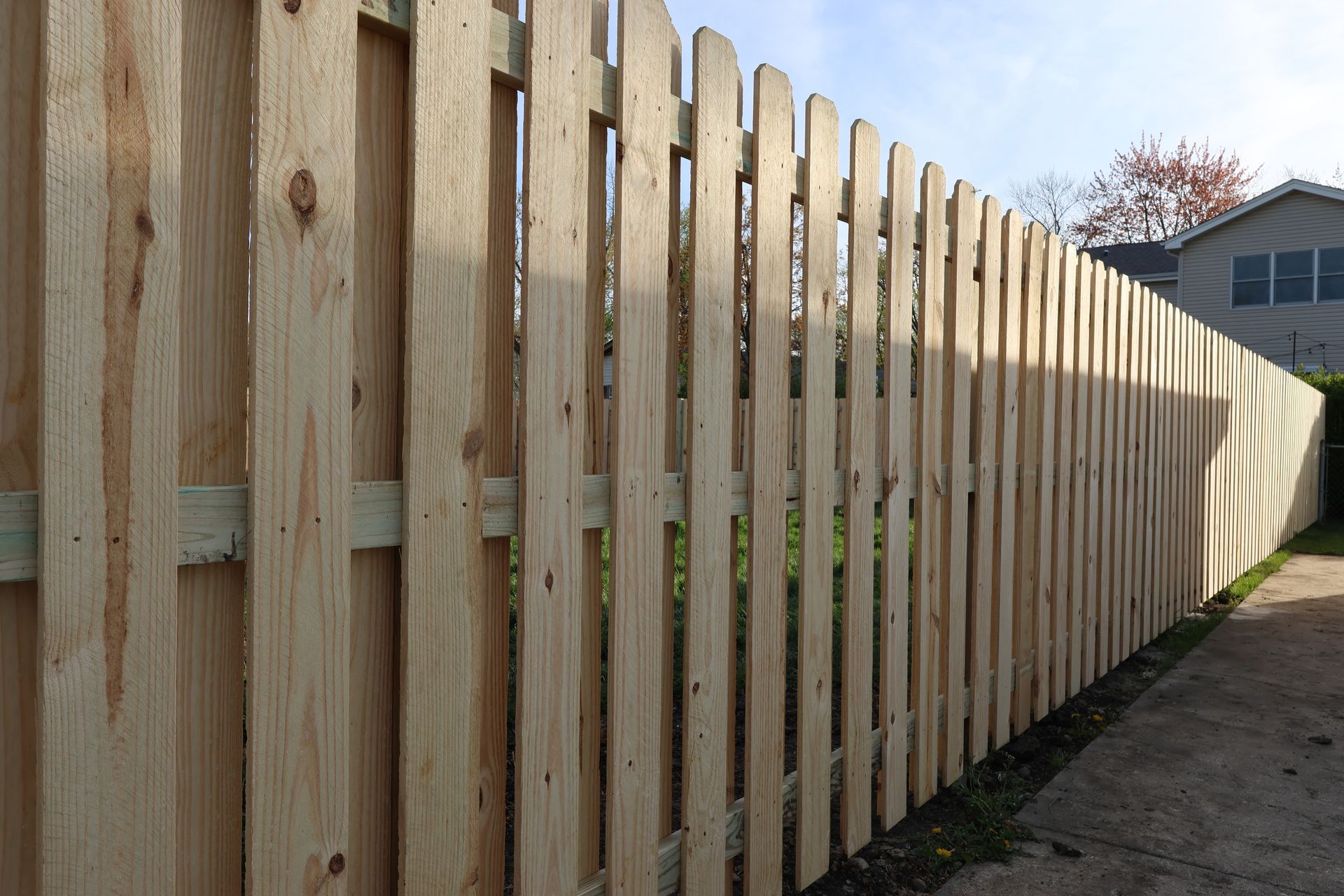 wood treated pine fence installation Illinois