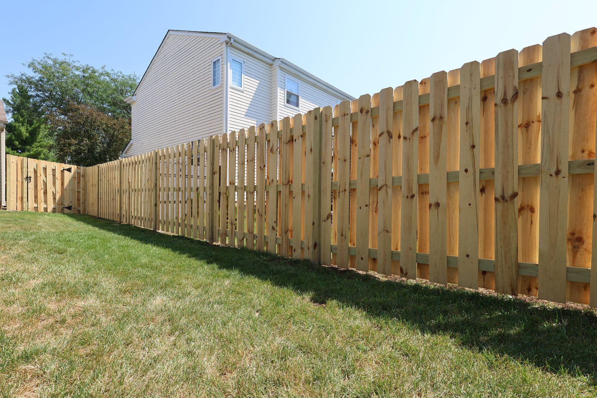 wood fence installation Illinois pressure treated pine fencing