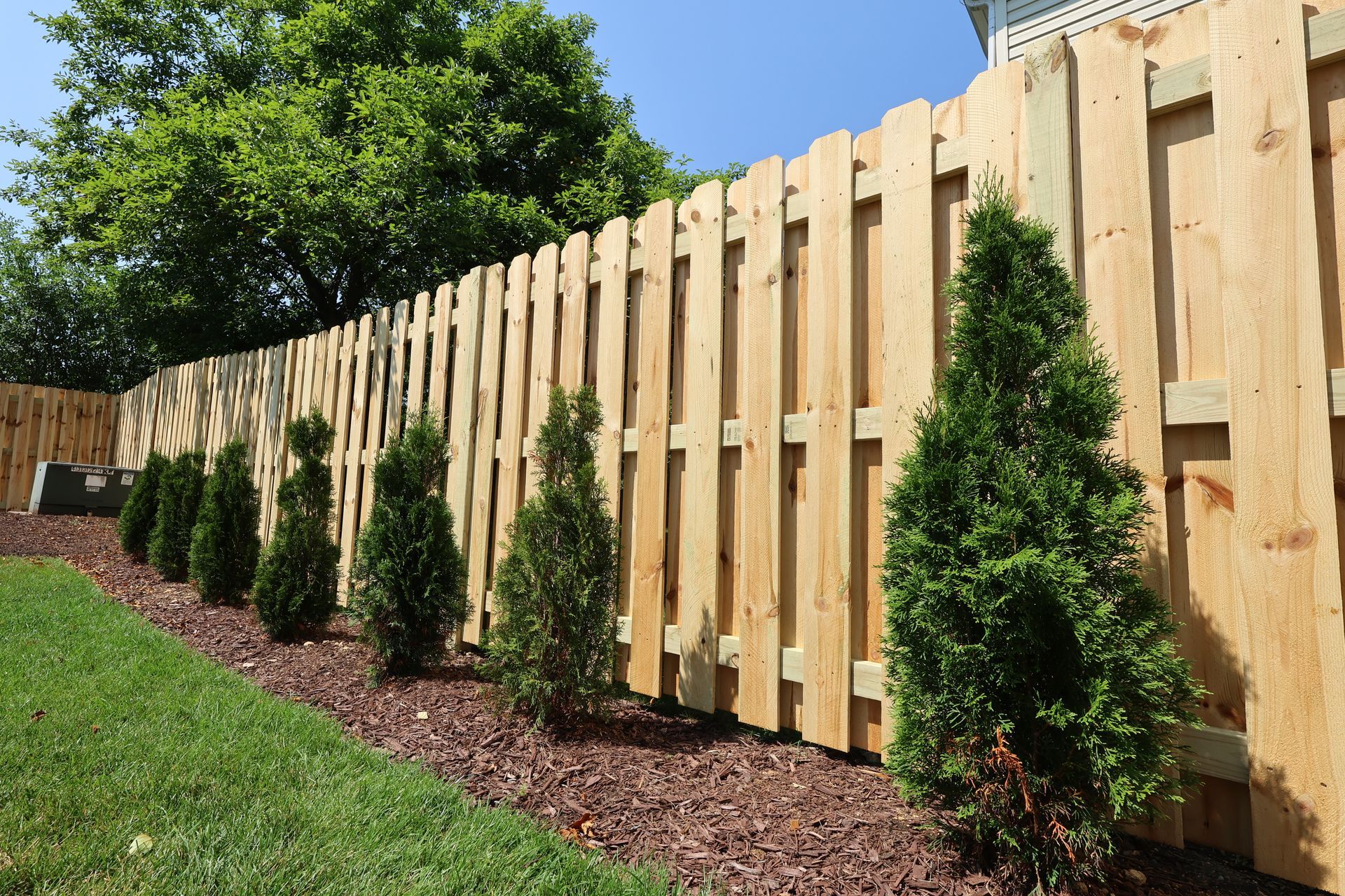 wood fence installation Illinois pressure treated pine fencing