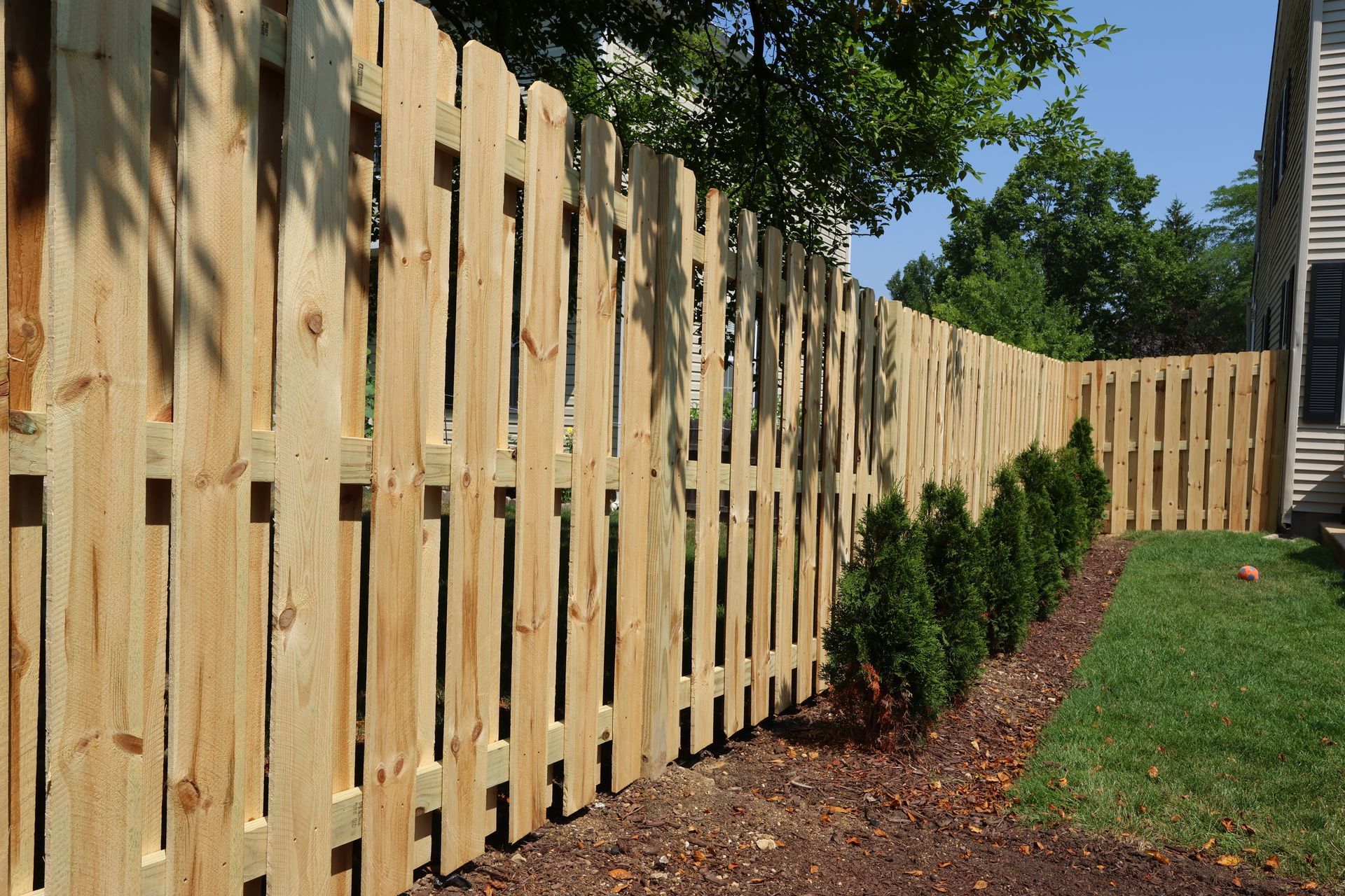 wood fence installation Illinois pressure treated pine fencing
