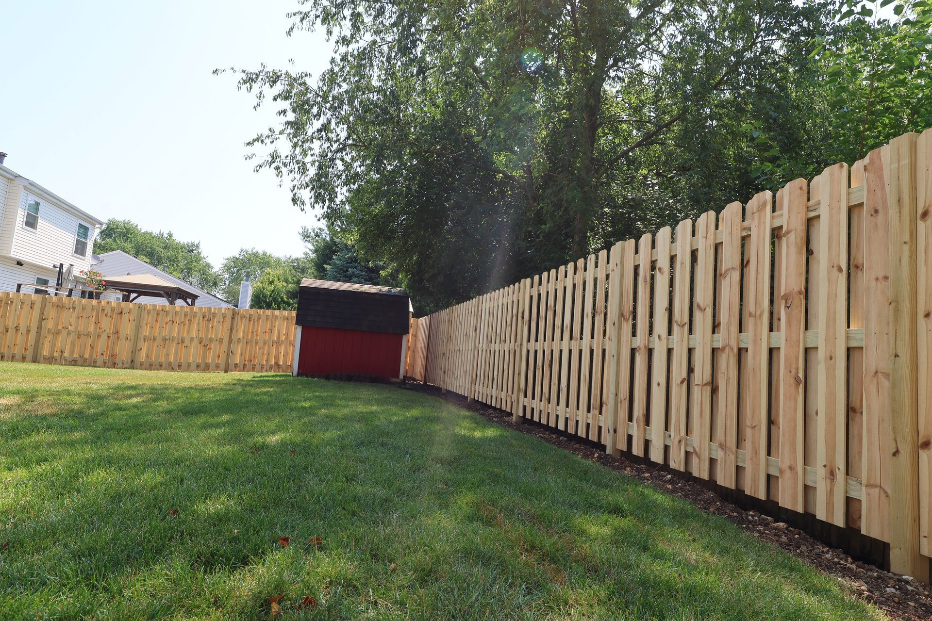 wood fence installation Illinois pressure treated pine fencing