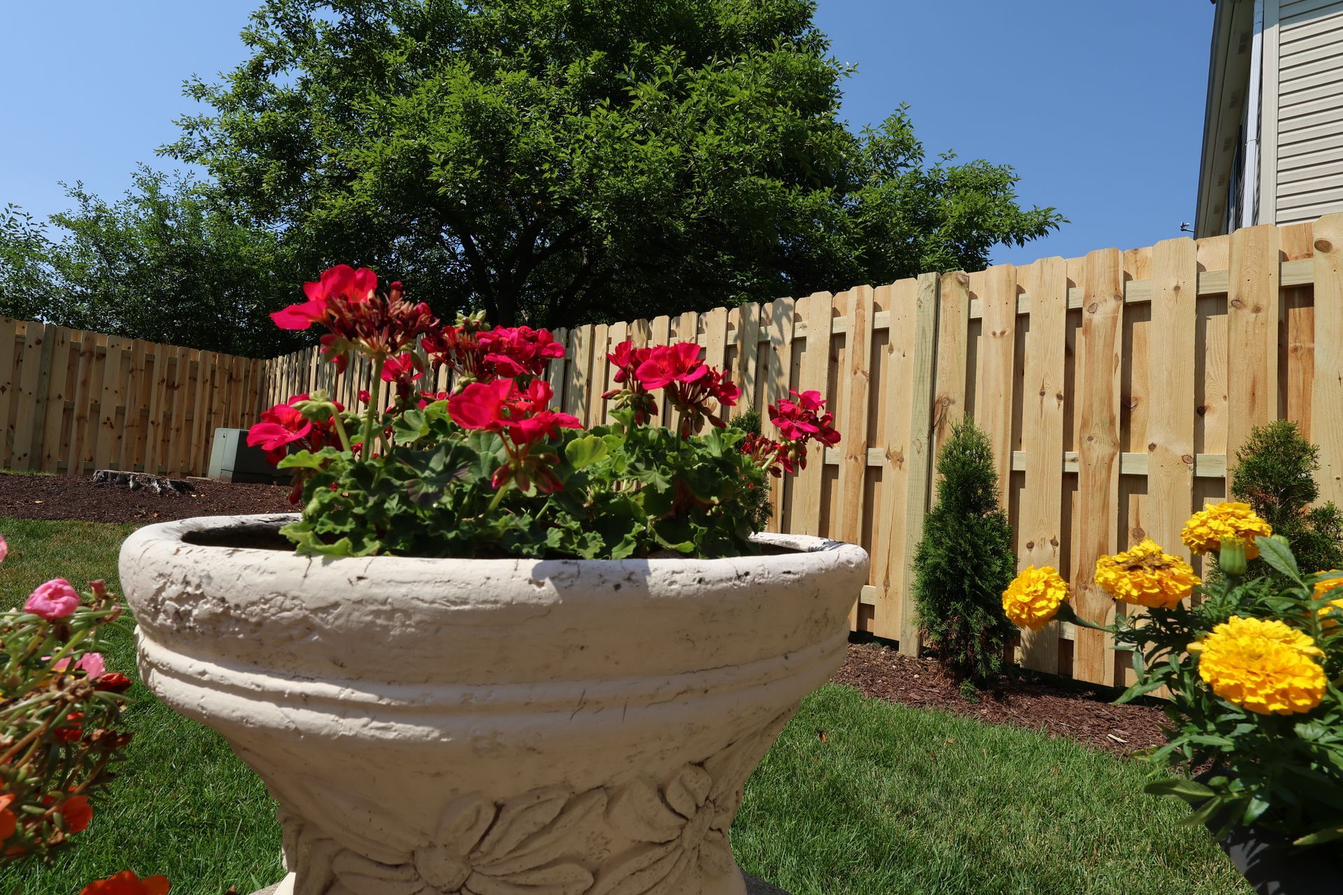 wood fence installation Illinois pressure treated pine fencing