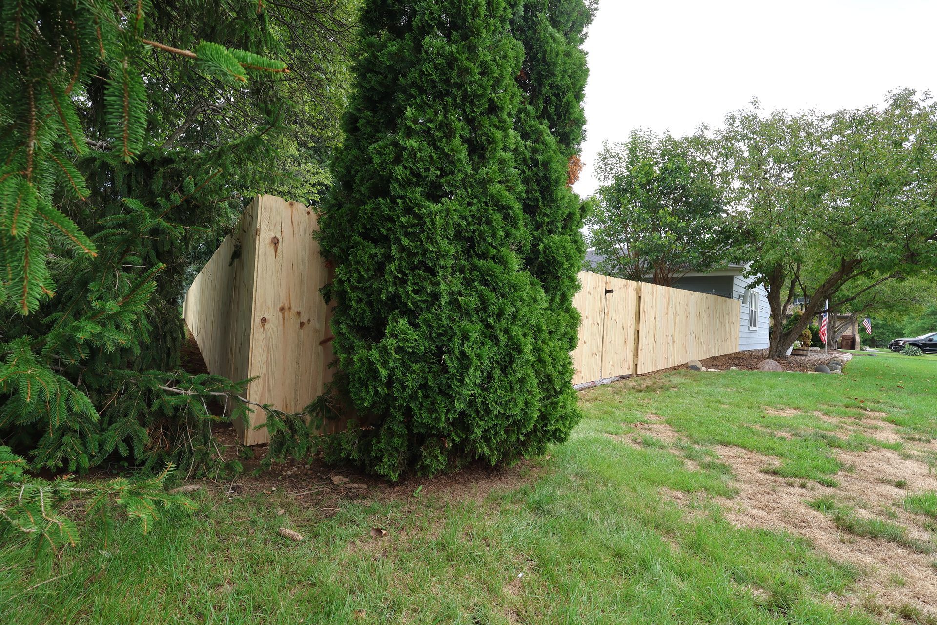 pressure treated pine fence installation Illinois