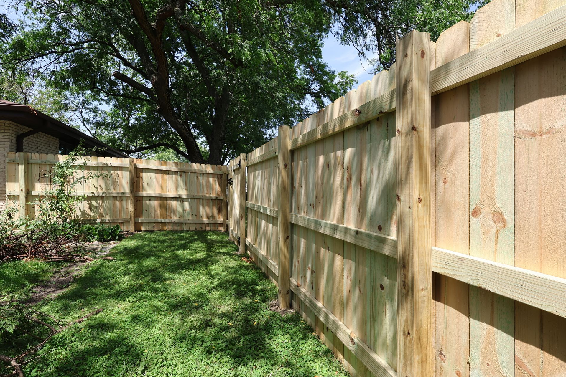 wood fence installation Illinois pressure treated pine privacy fencing