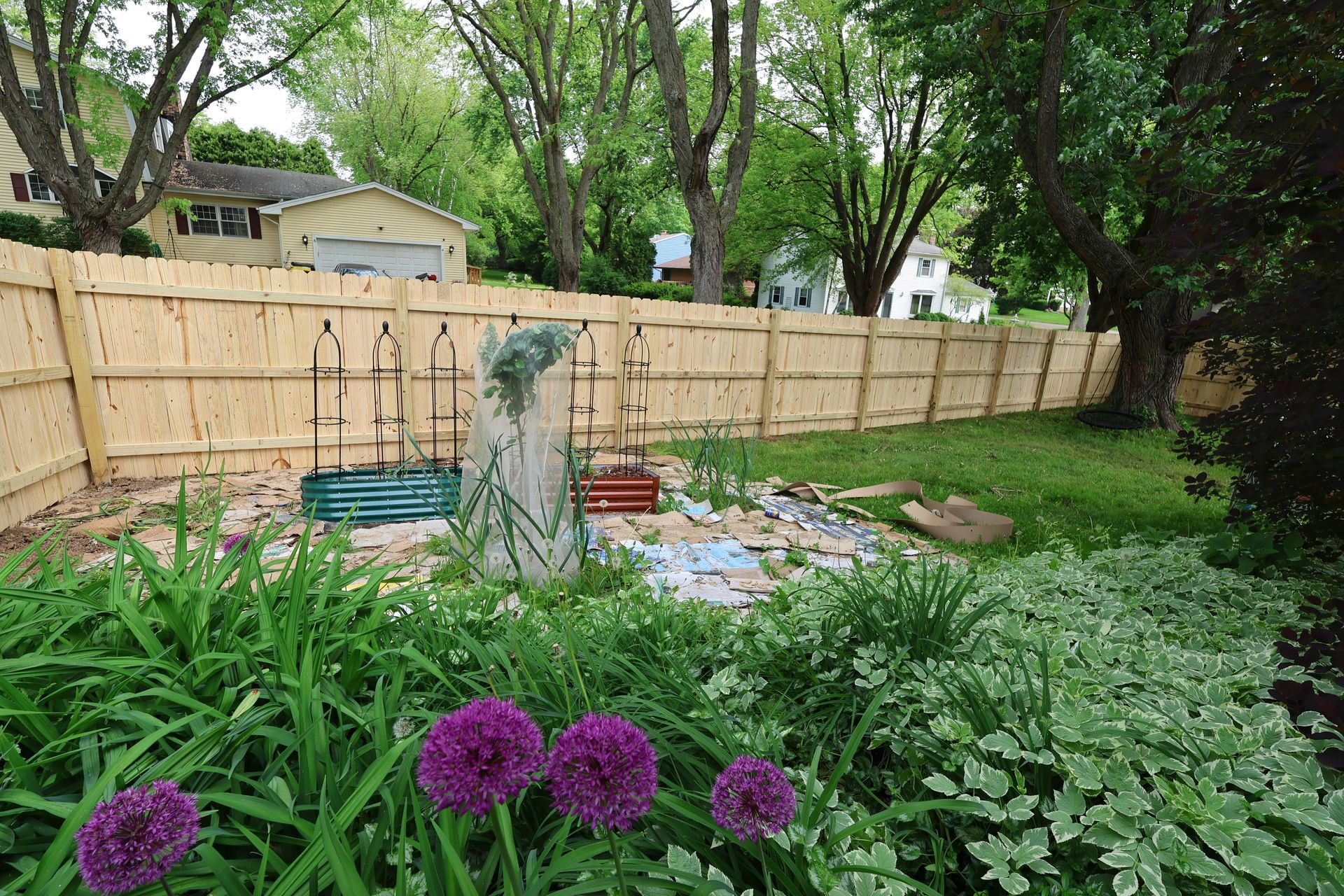 wood privacy fence company Illinois