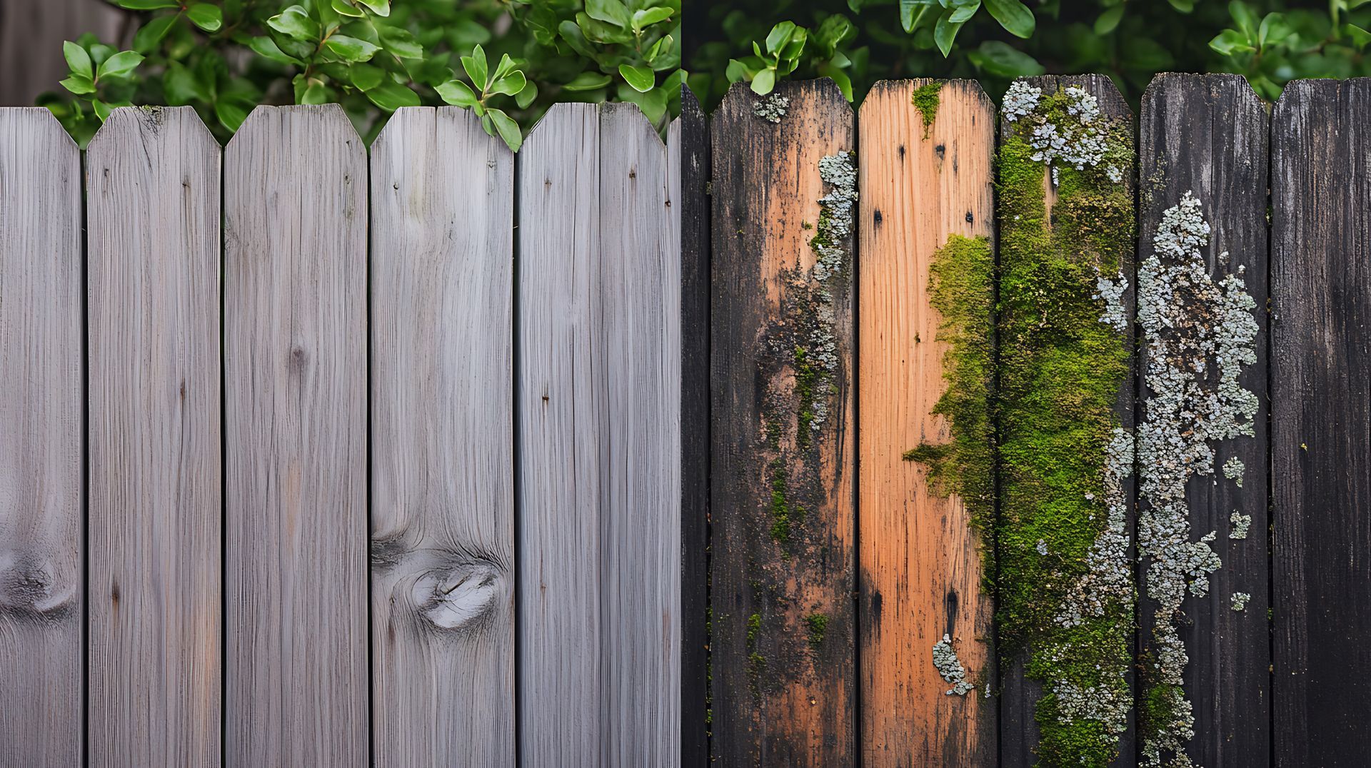 aged wood fence