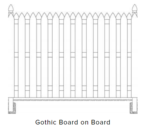 gothic board on board fence