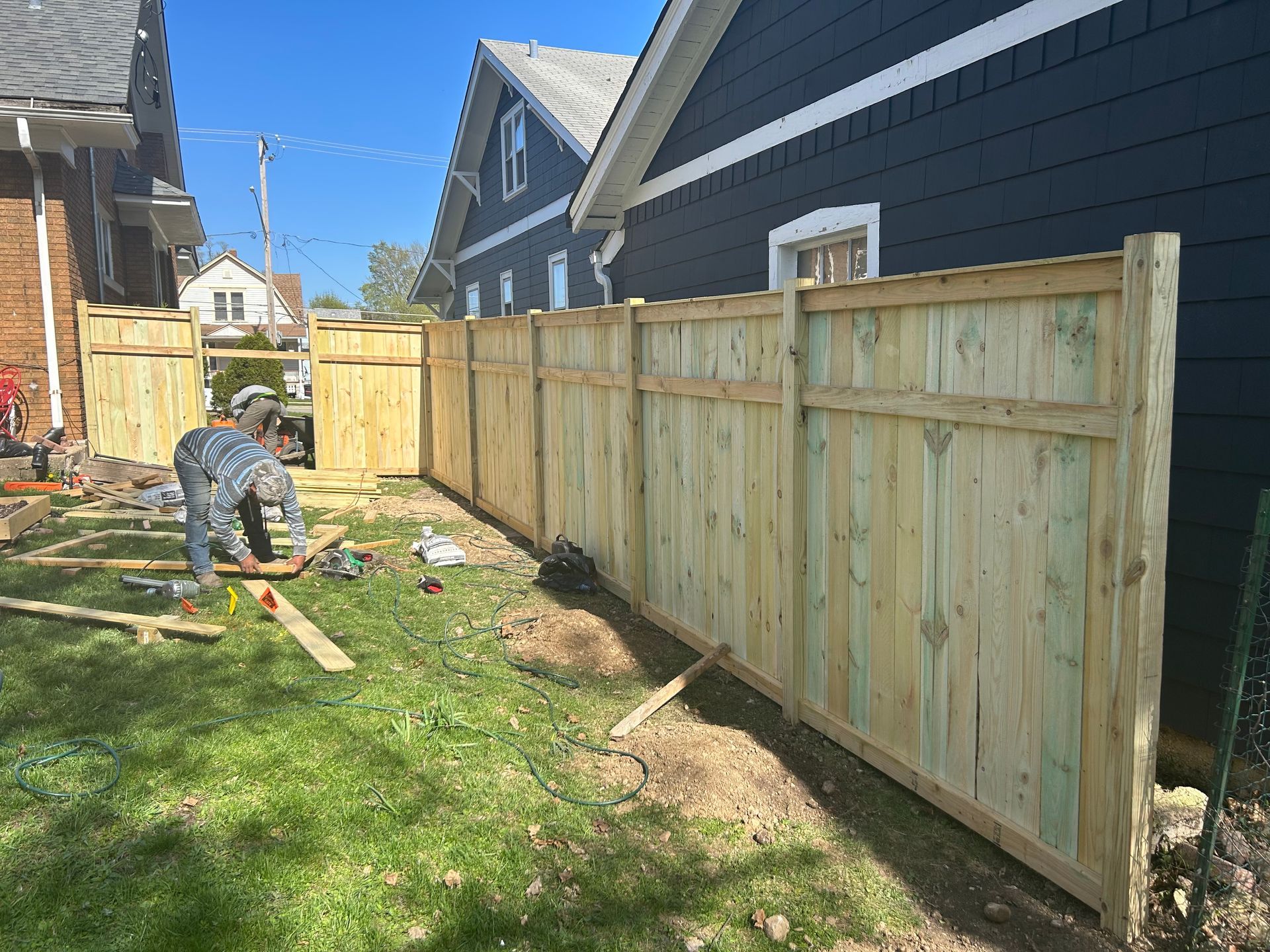 pressure treated pine fence installation illinois