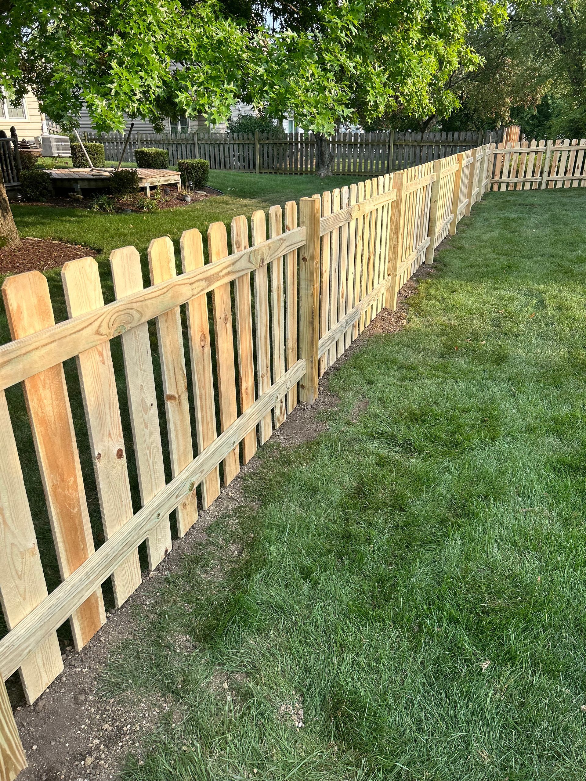 pressure treated pine fence installation illinois
