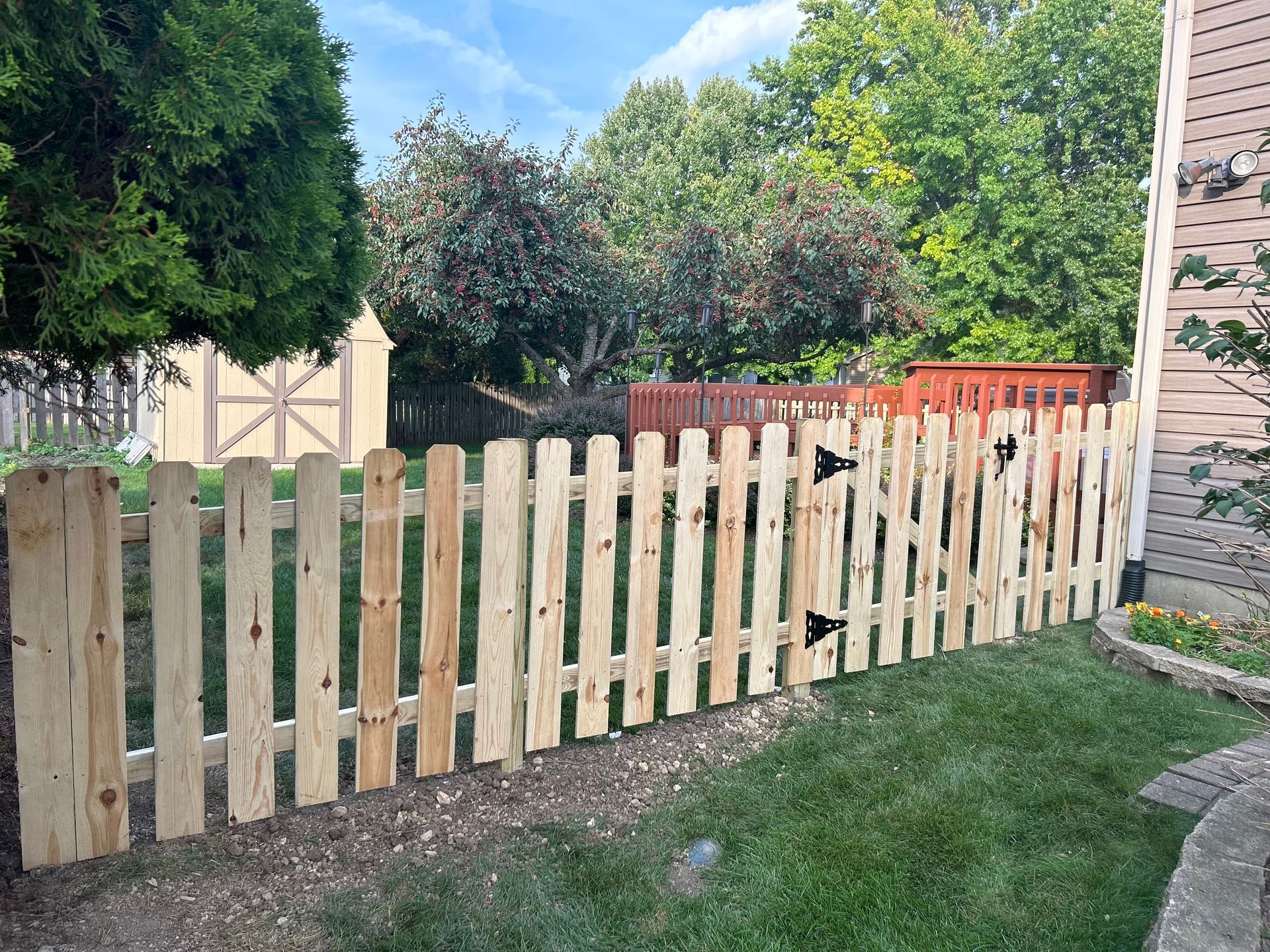 pressure treated pine fence installation illinois