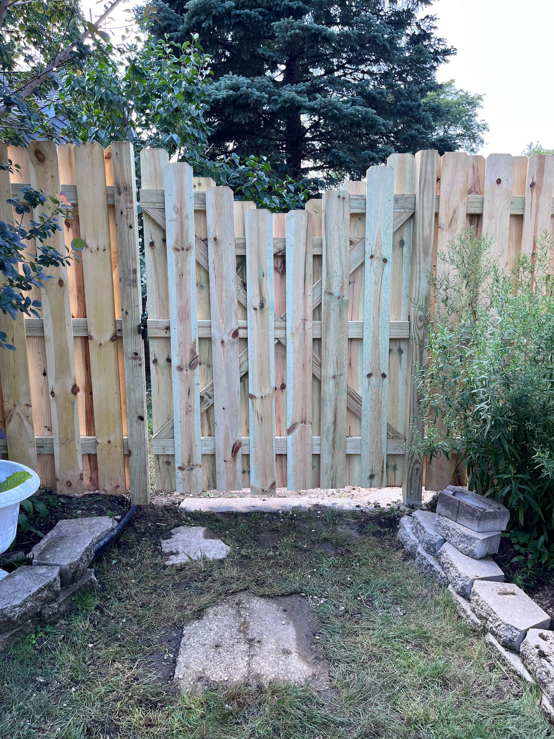 pressure treated pine fence installation illinois