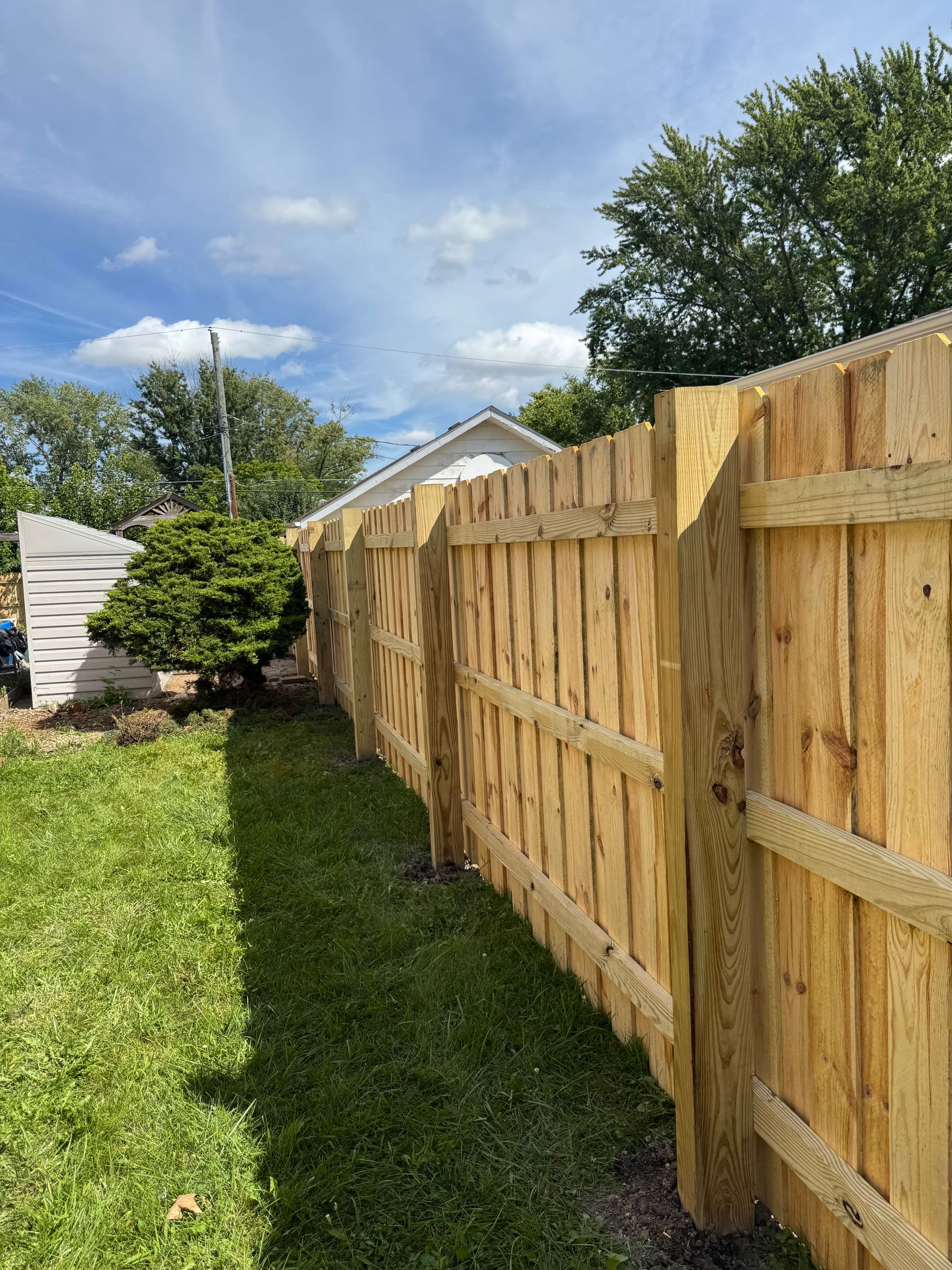 treated pine fence installation Illinois