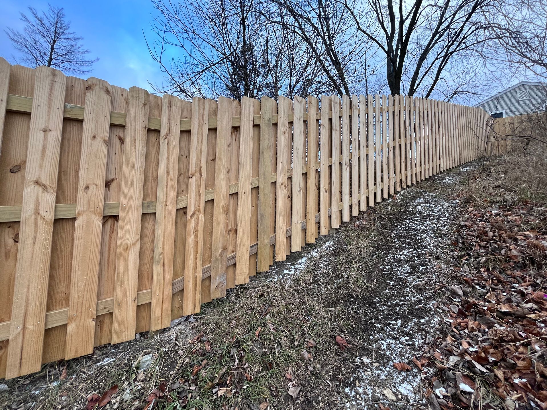 Commercial Fencing Wood Cedar Pine Fence Installation Illinois