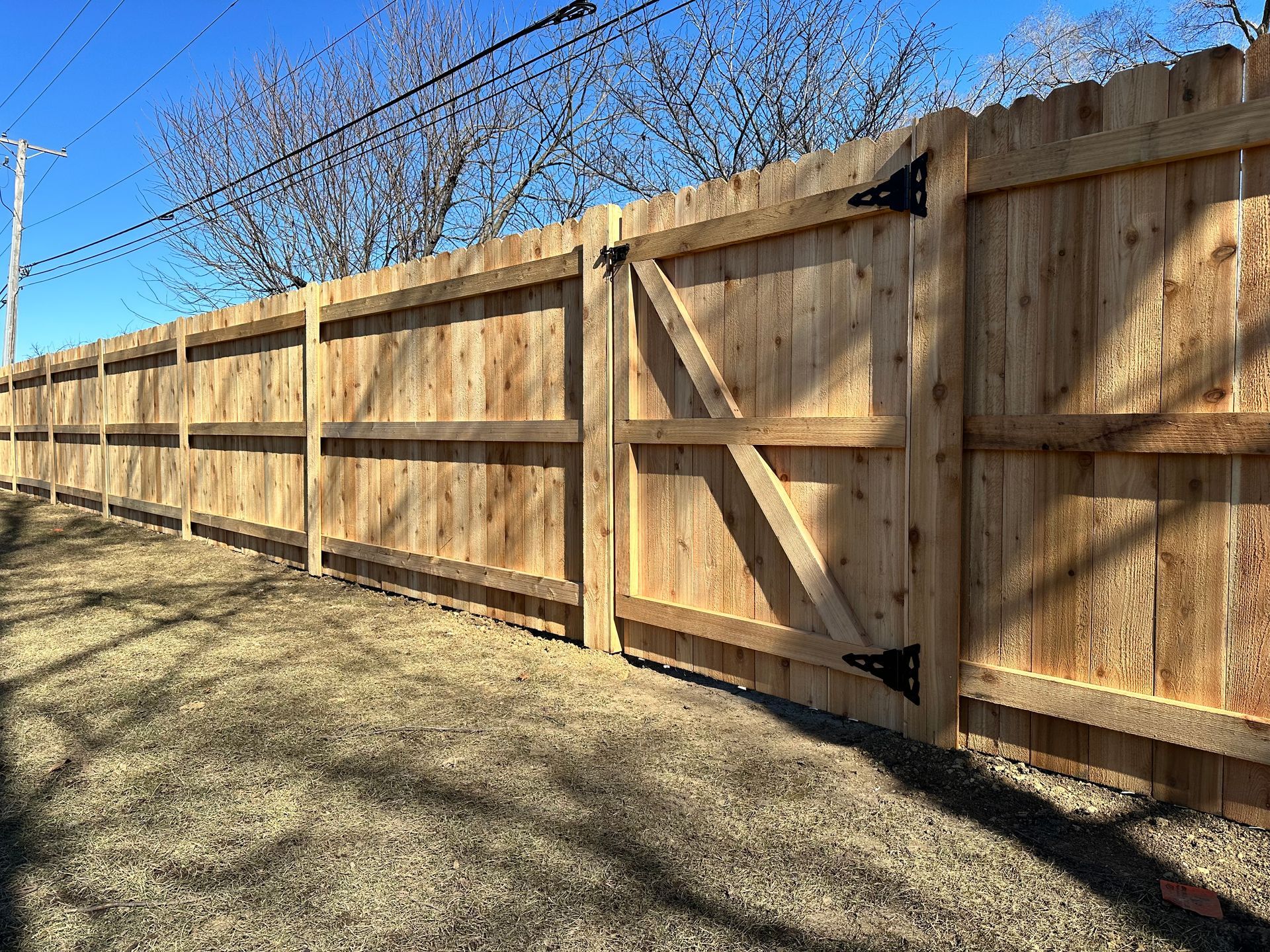 cedar fence installation Illinois