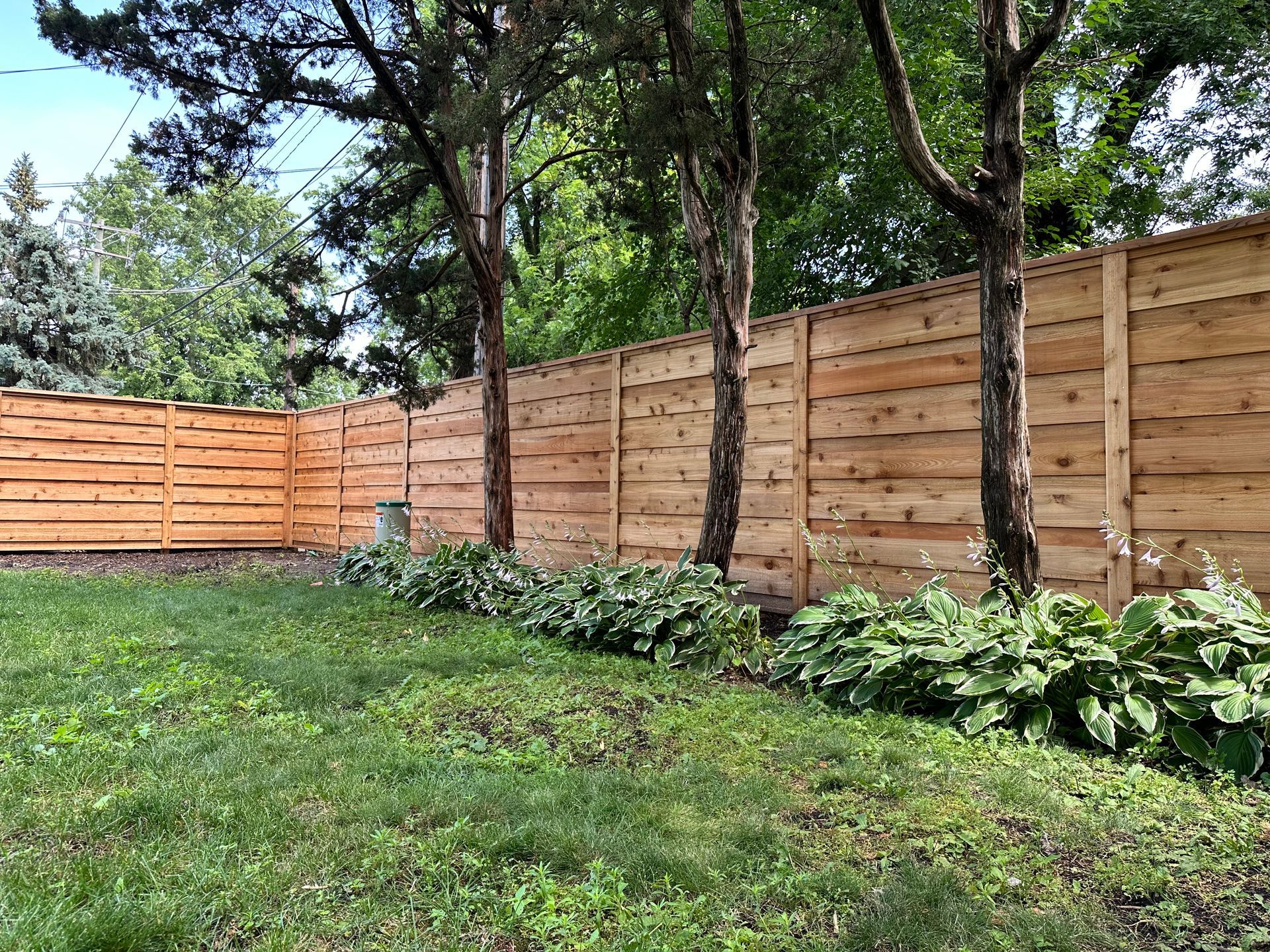 cedar horizontal fence installation Illinois