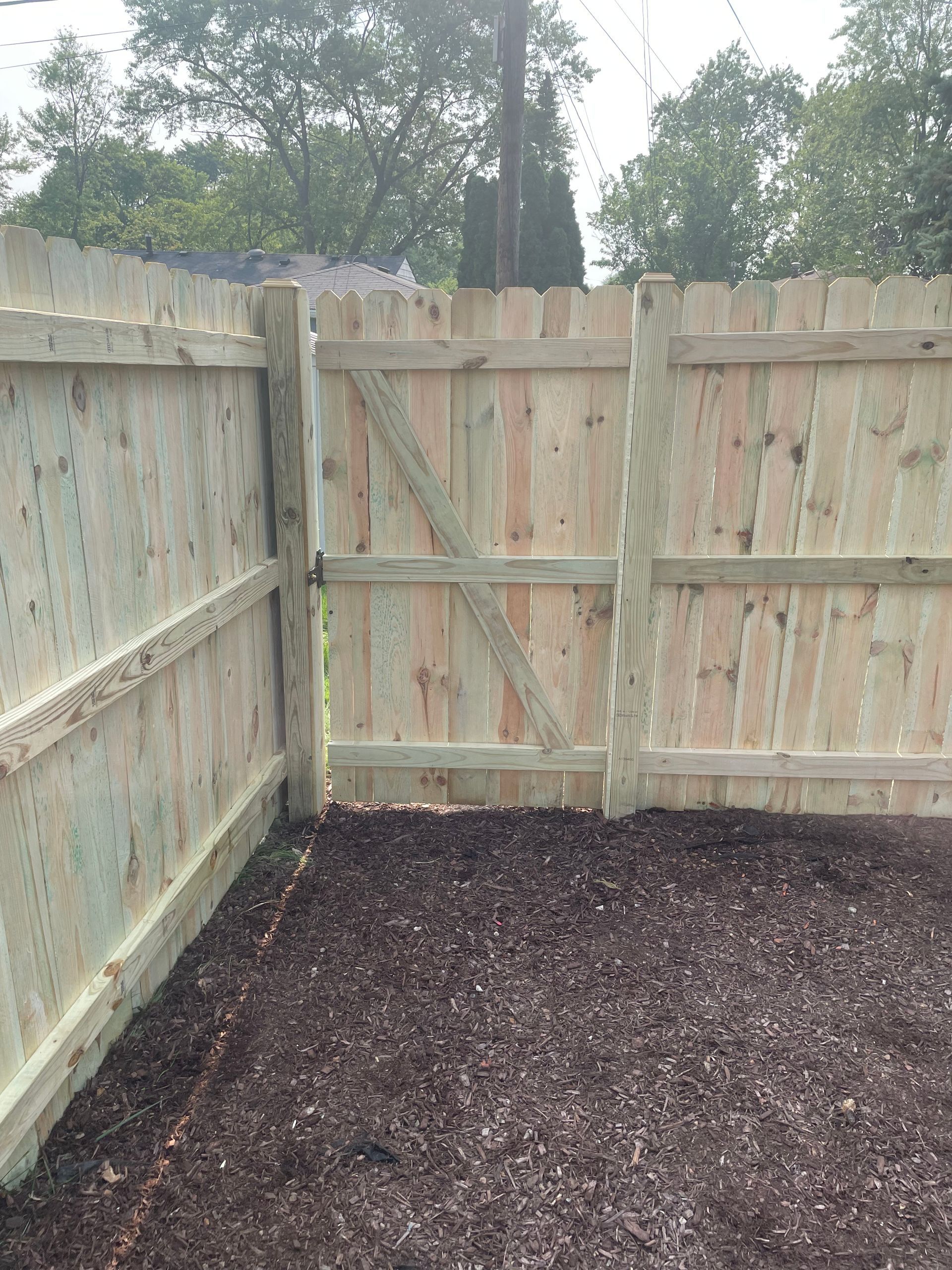 pressure treated pine fence installation illinois