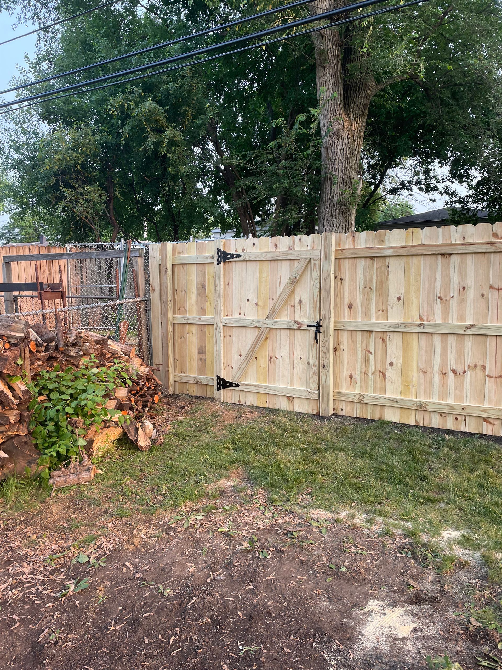 pressure treated pine fence installation illinois