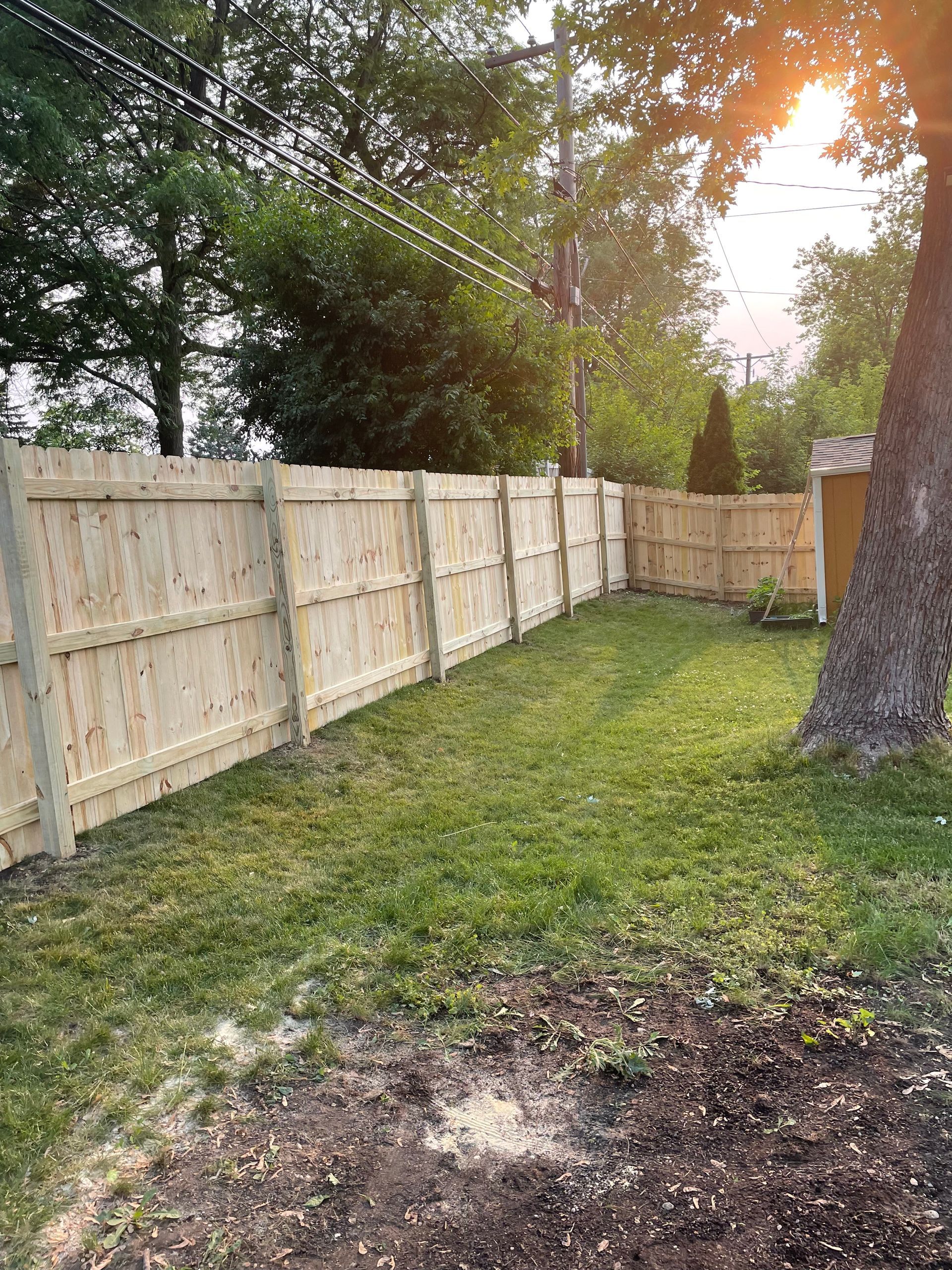 pressure treated pine fence installation illinois