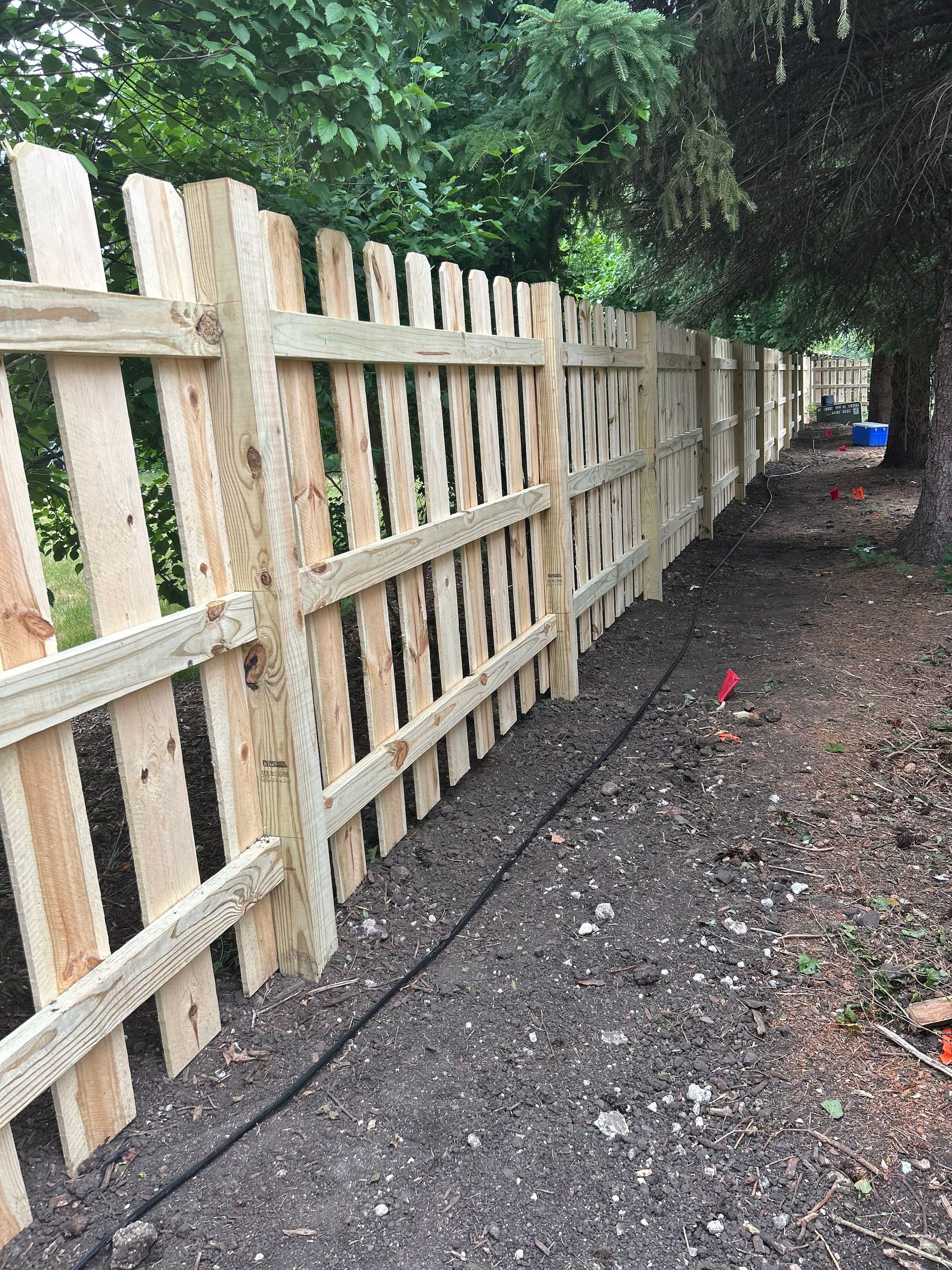 pressure treated pine fence installation illinois