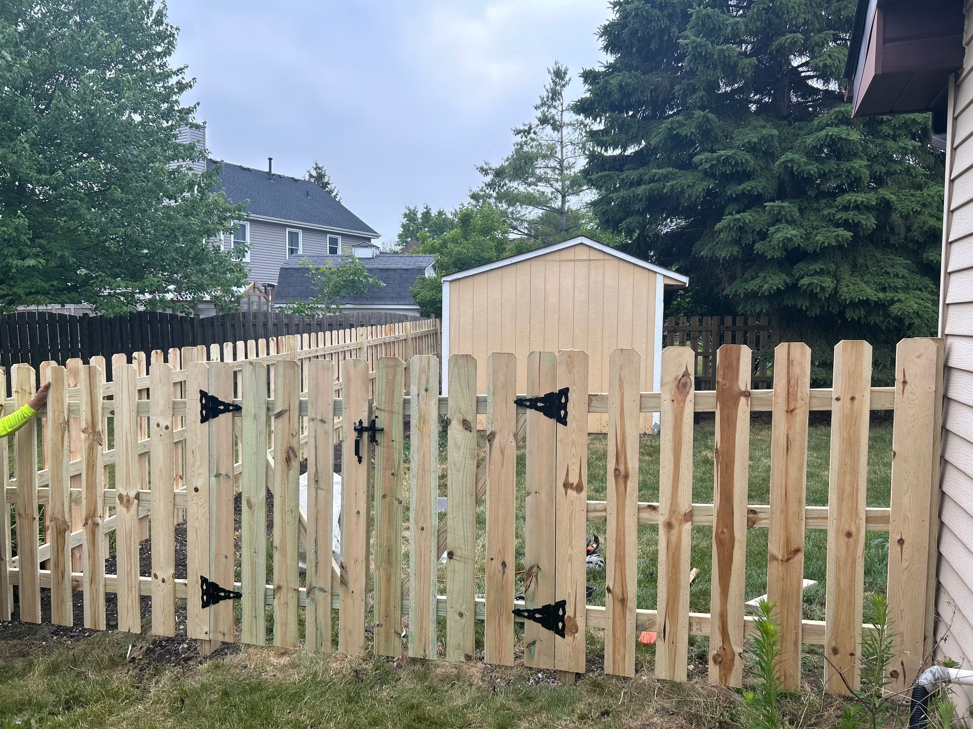pressure treated pine fence installation illinois