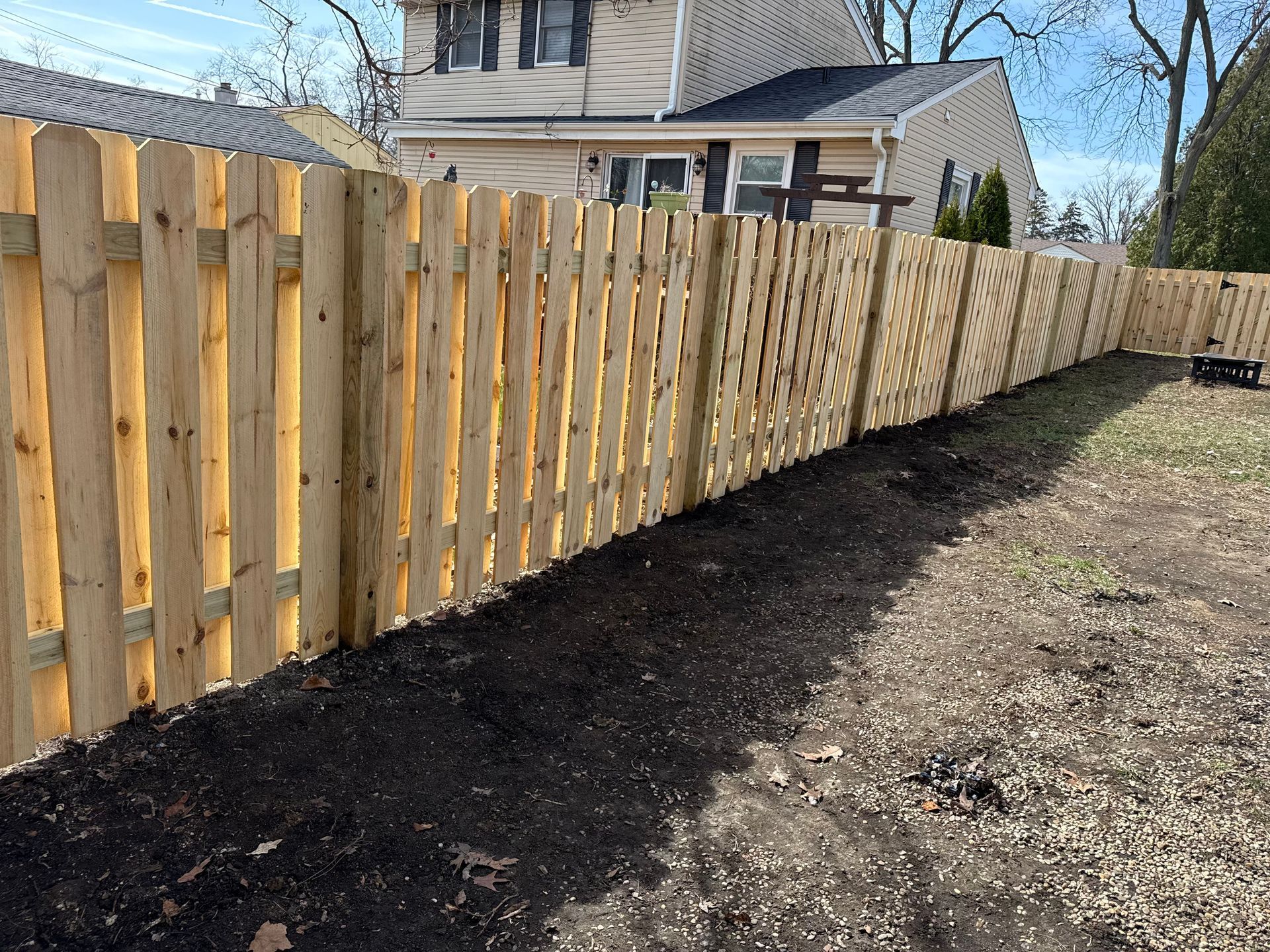 pressure treated pine fence installation Illinois