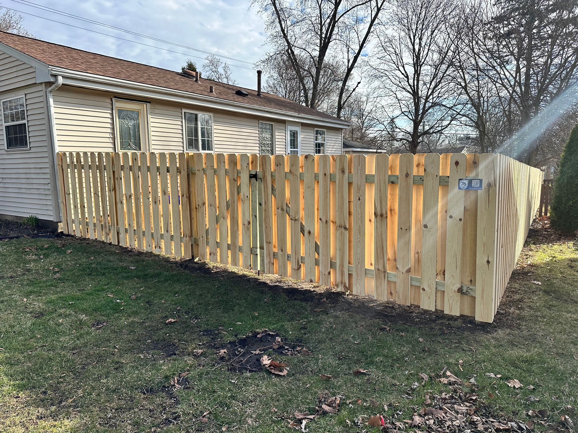 pressure treated pine fence installation Illinois