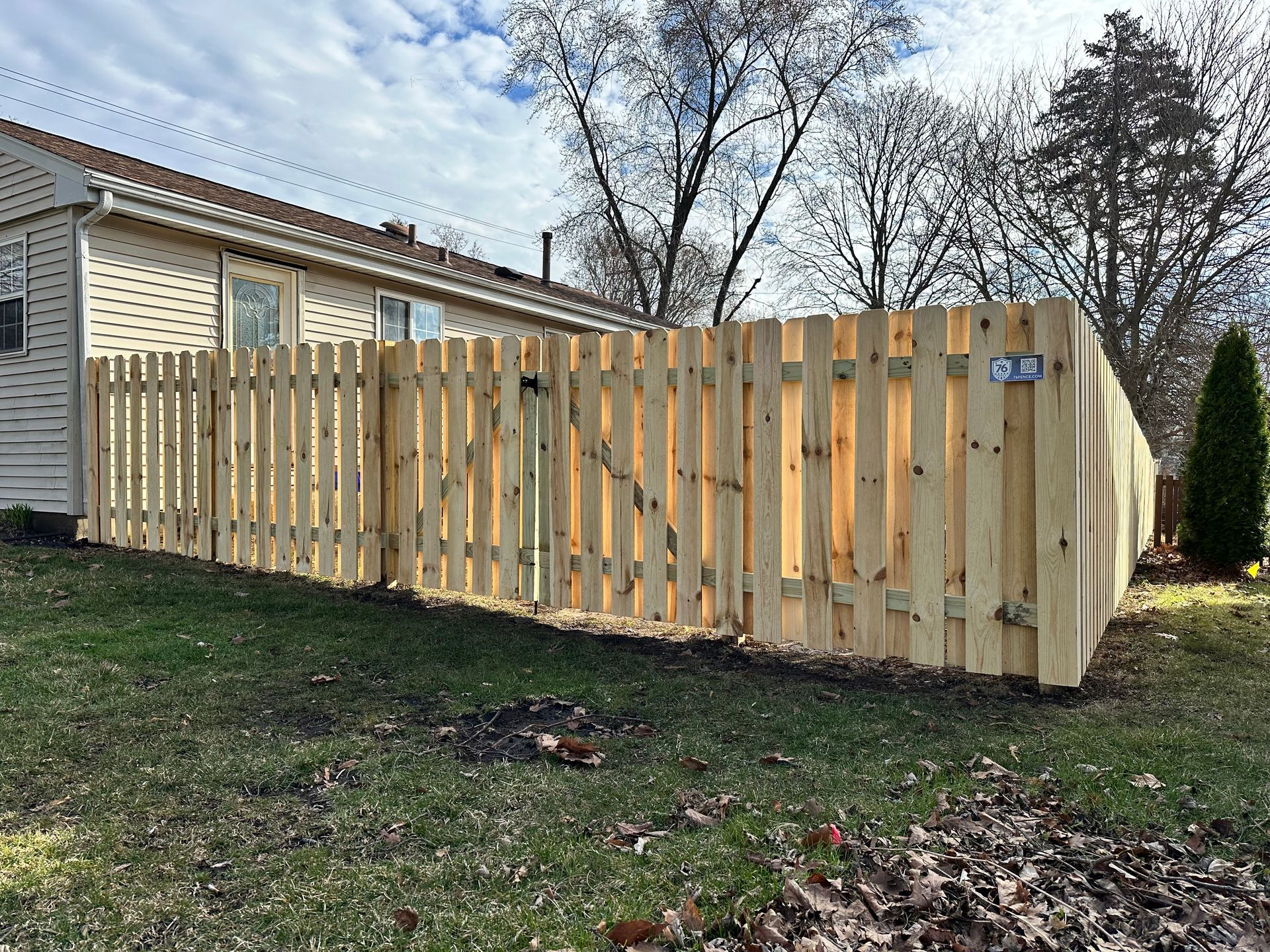 pressure treated pine fence installation Illinois