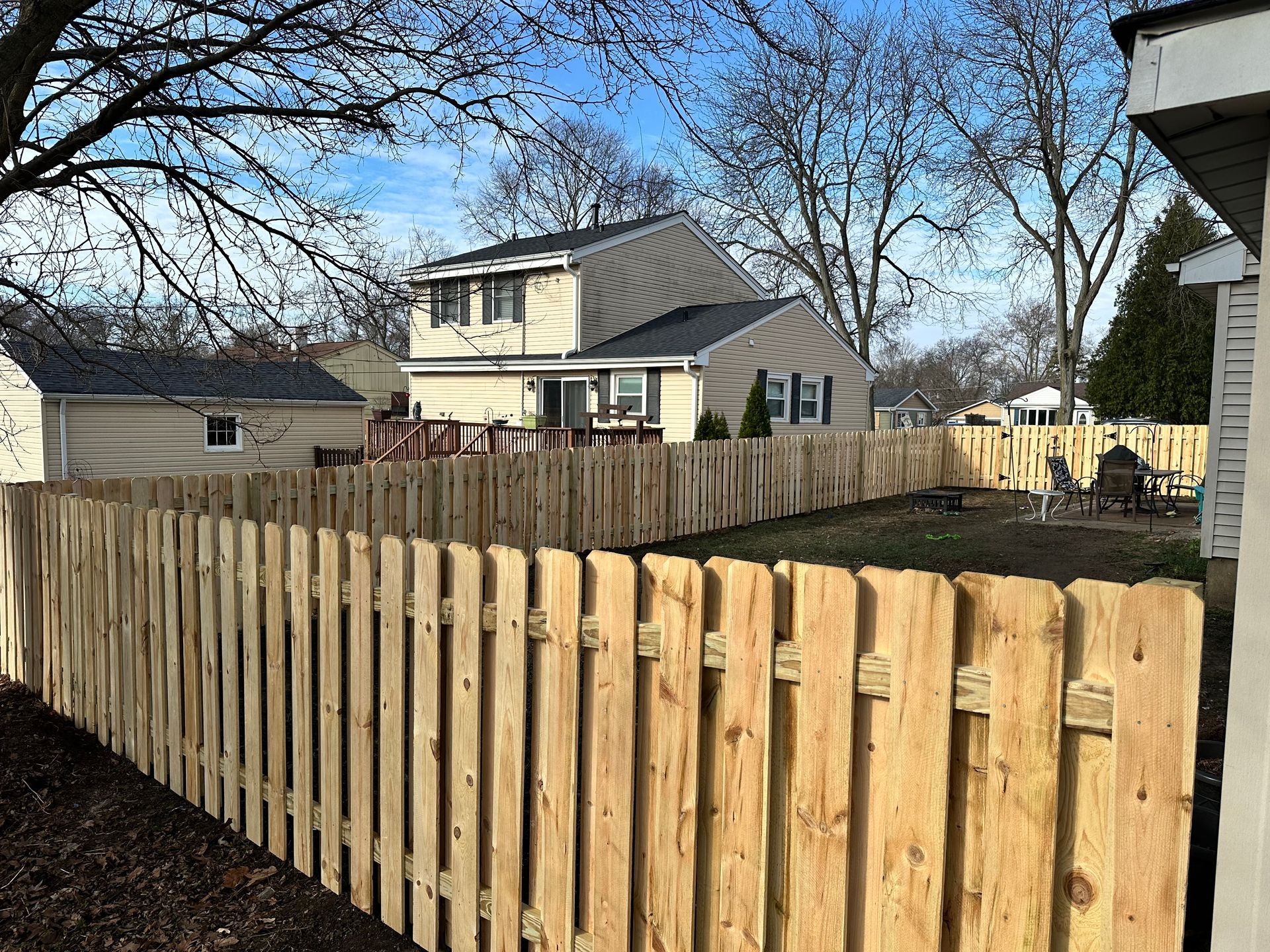 pressure treated pine fence installation Illinois