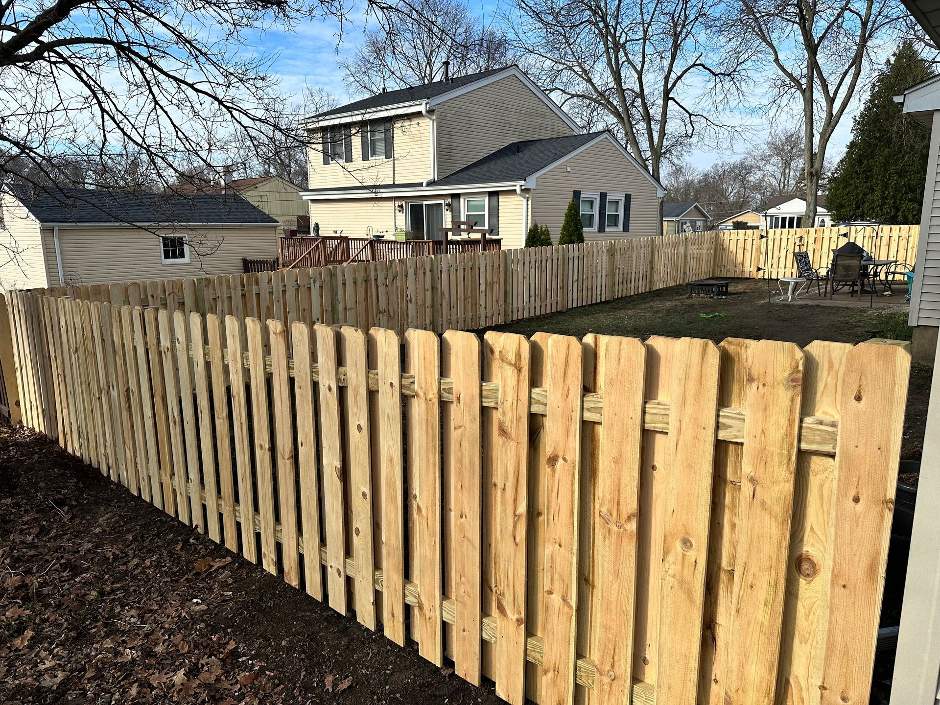 pressure treated pine fence installation Illinois