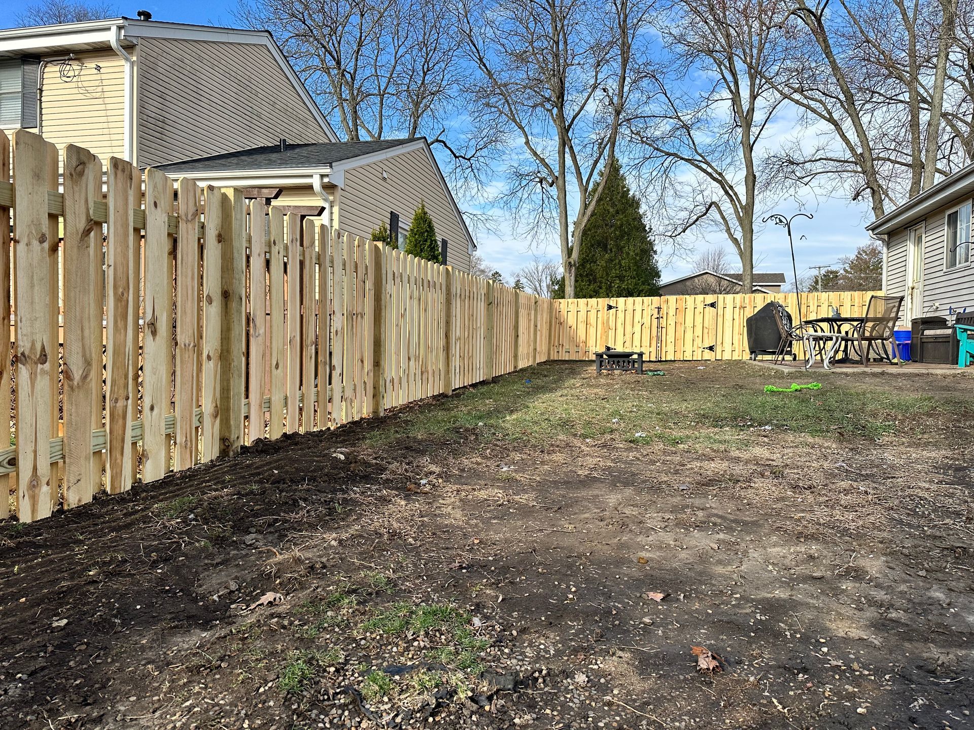 pressure treated pine fence installation Illinois
