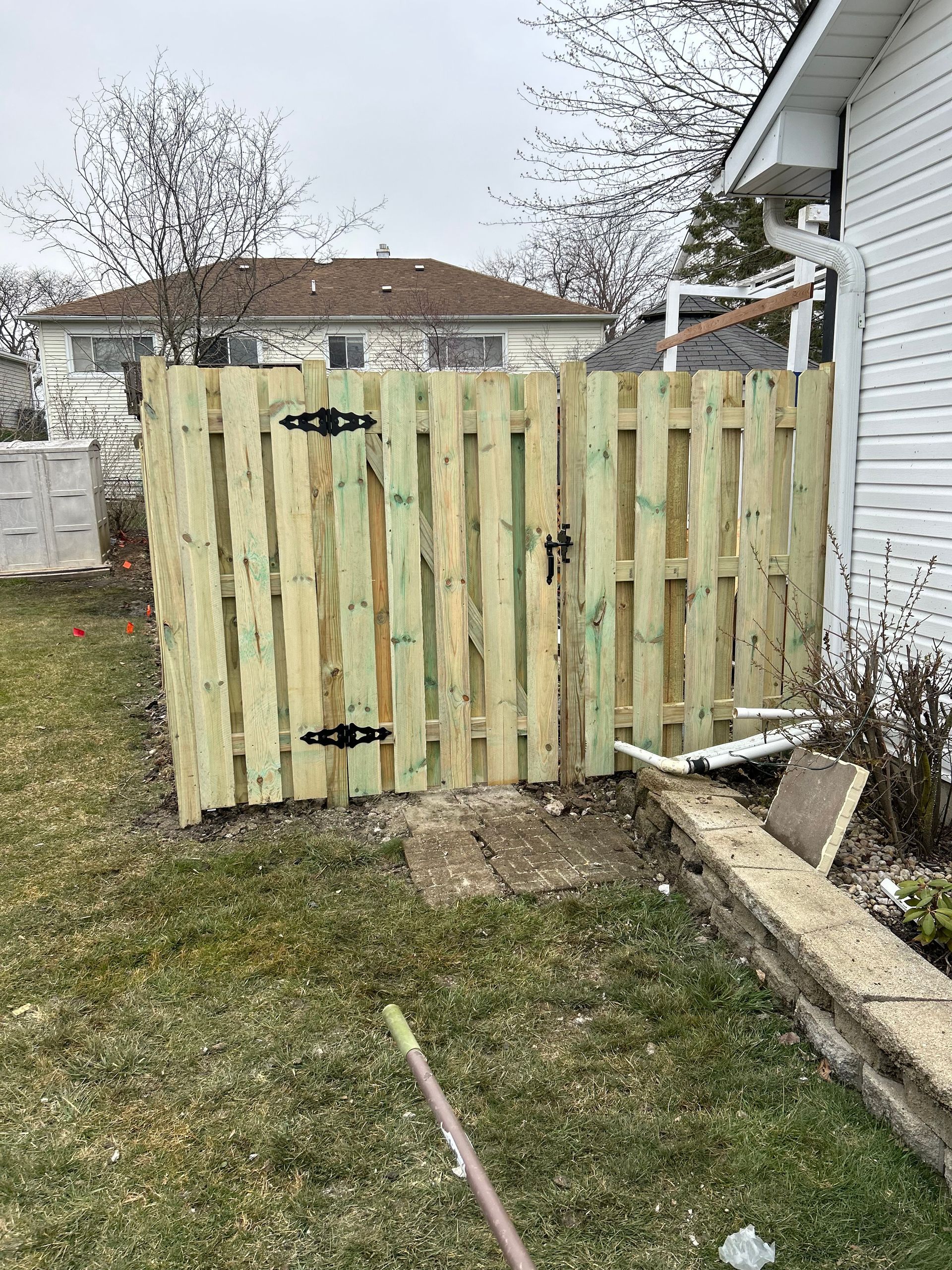 wood fence company illinois treated pine