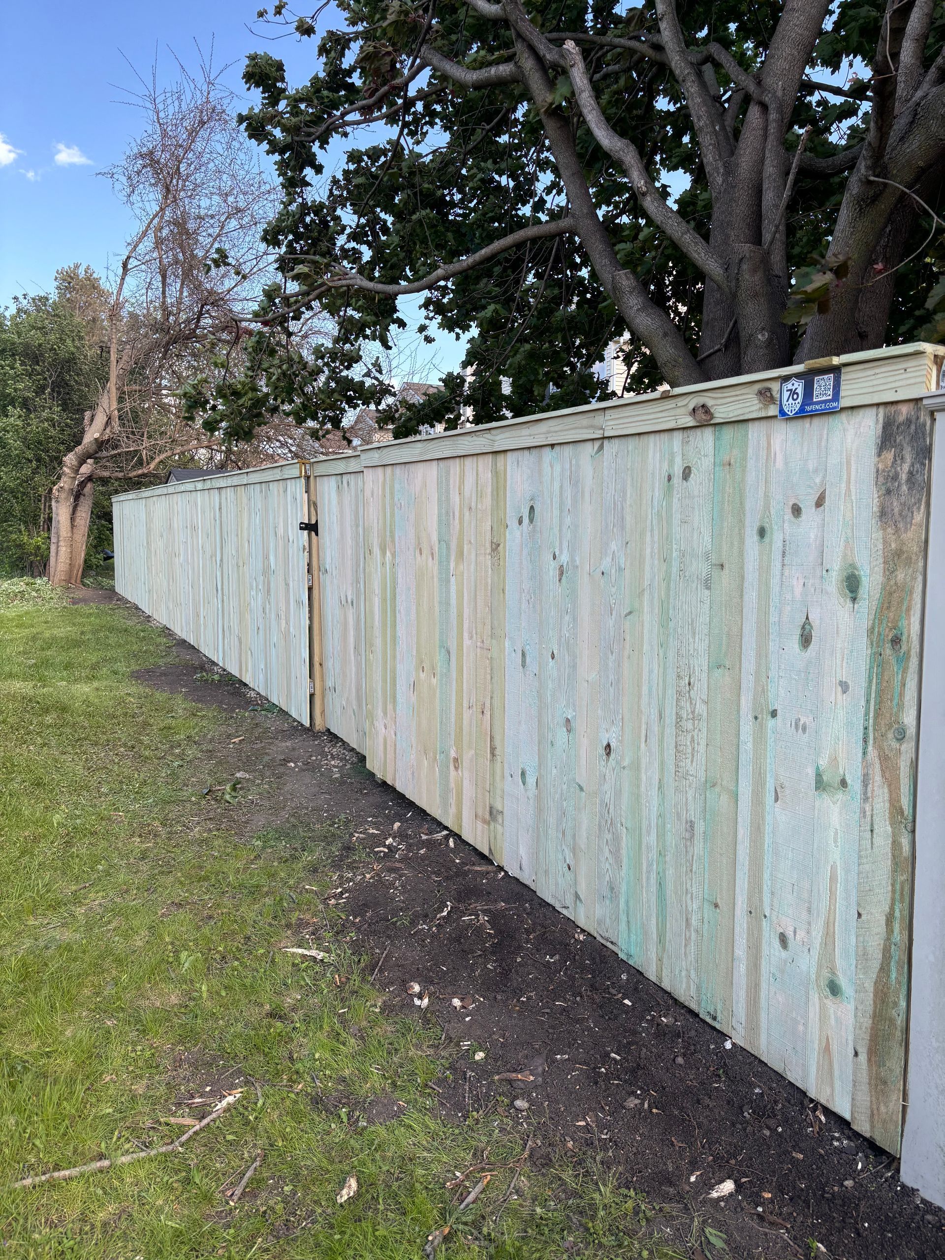 treated pine wood privacy fence installation Illinois