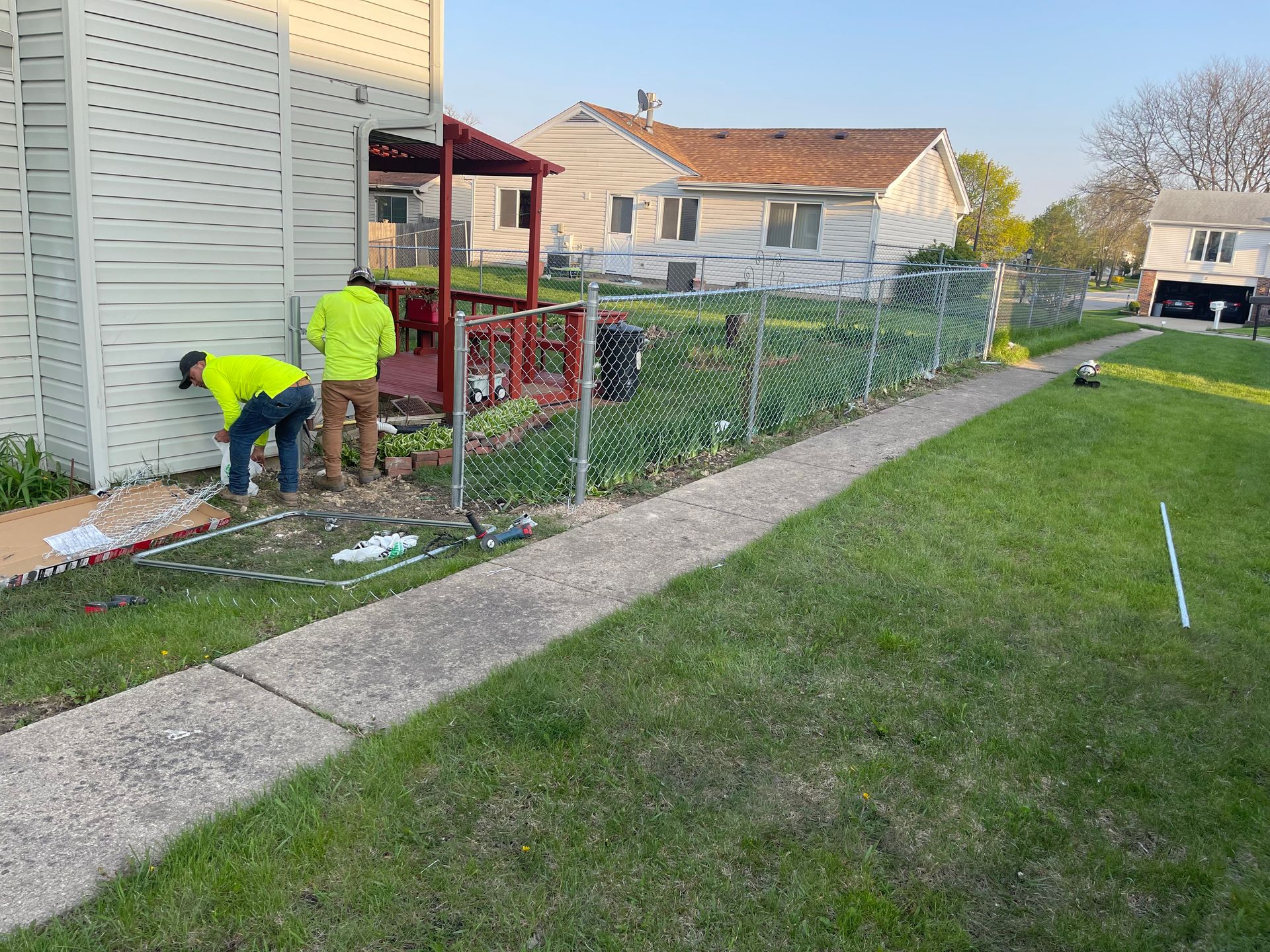 chain link fence installation Illinois