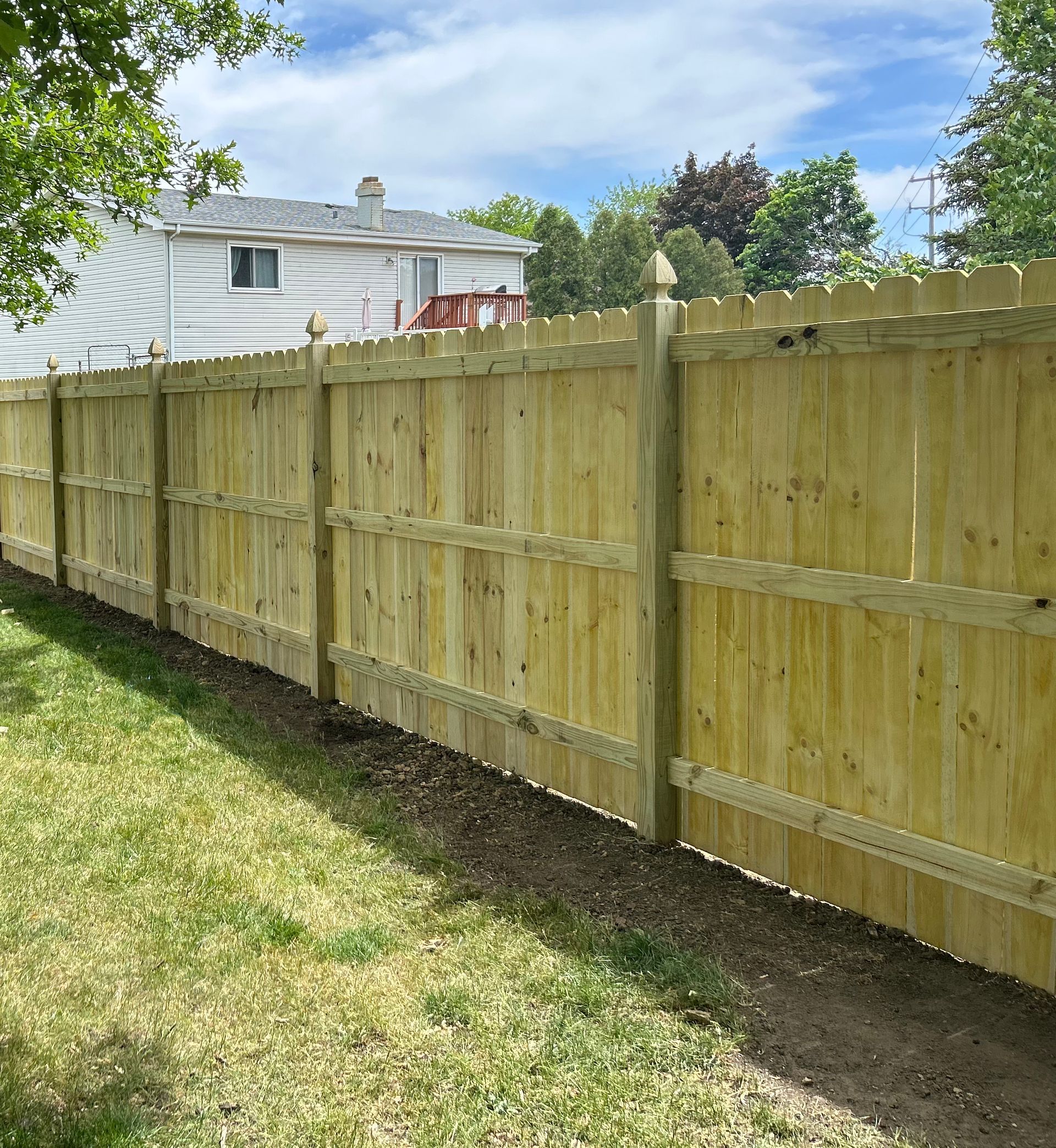 pressure treated pine fence installation illinois