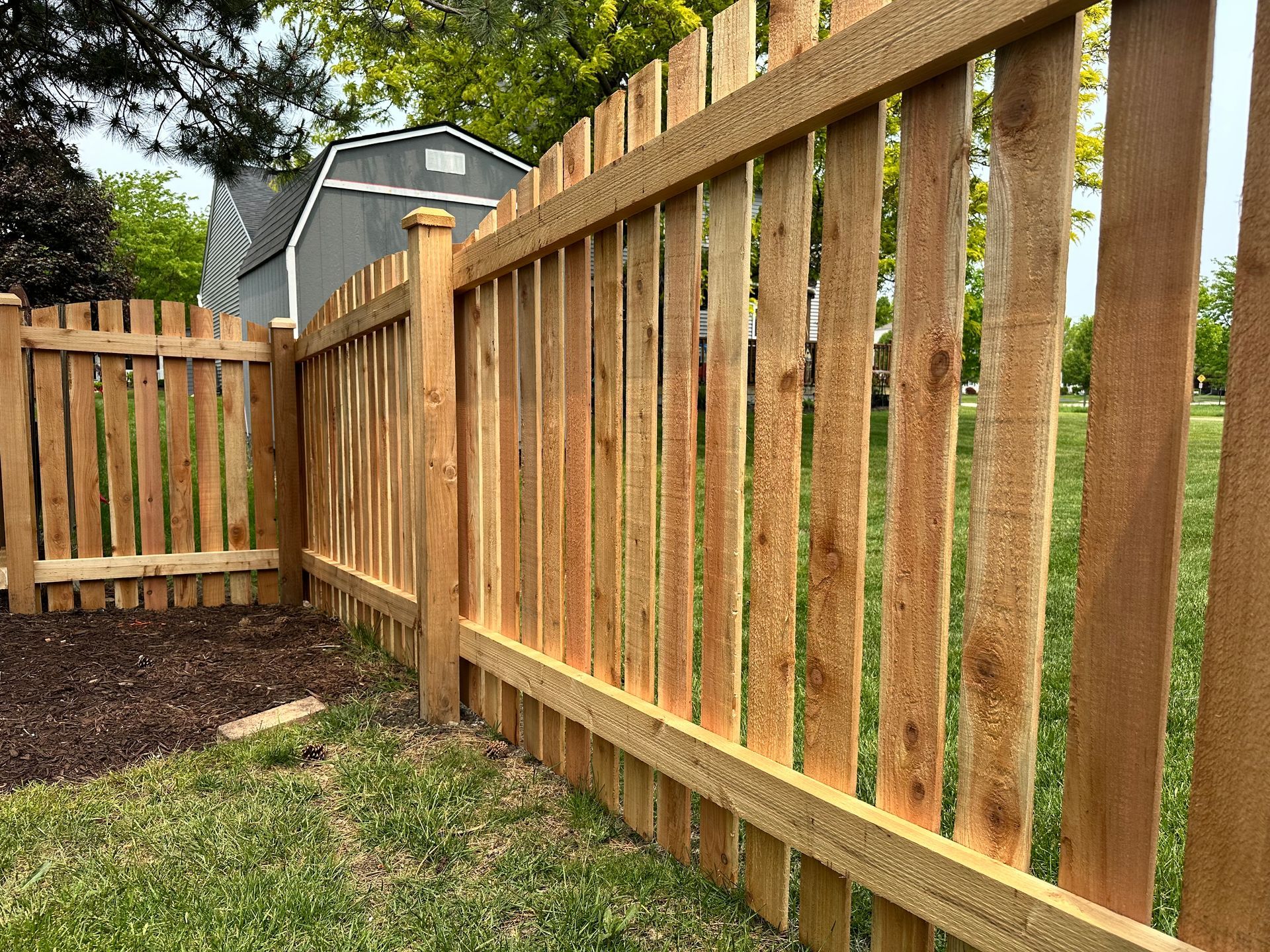 cedar cedar fence installation Illinoisinstallation Illinois