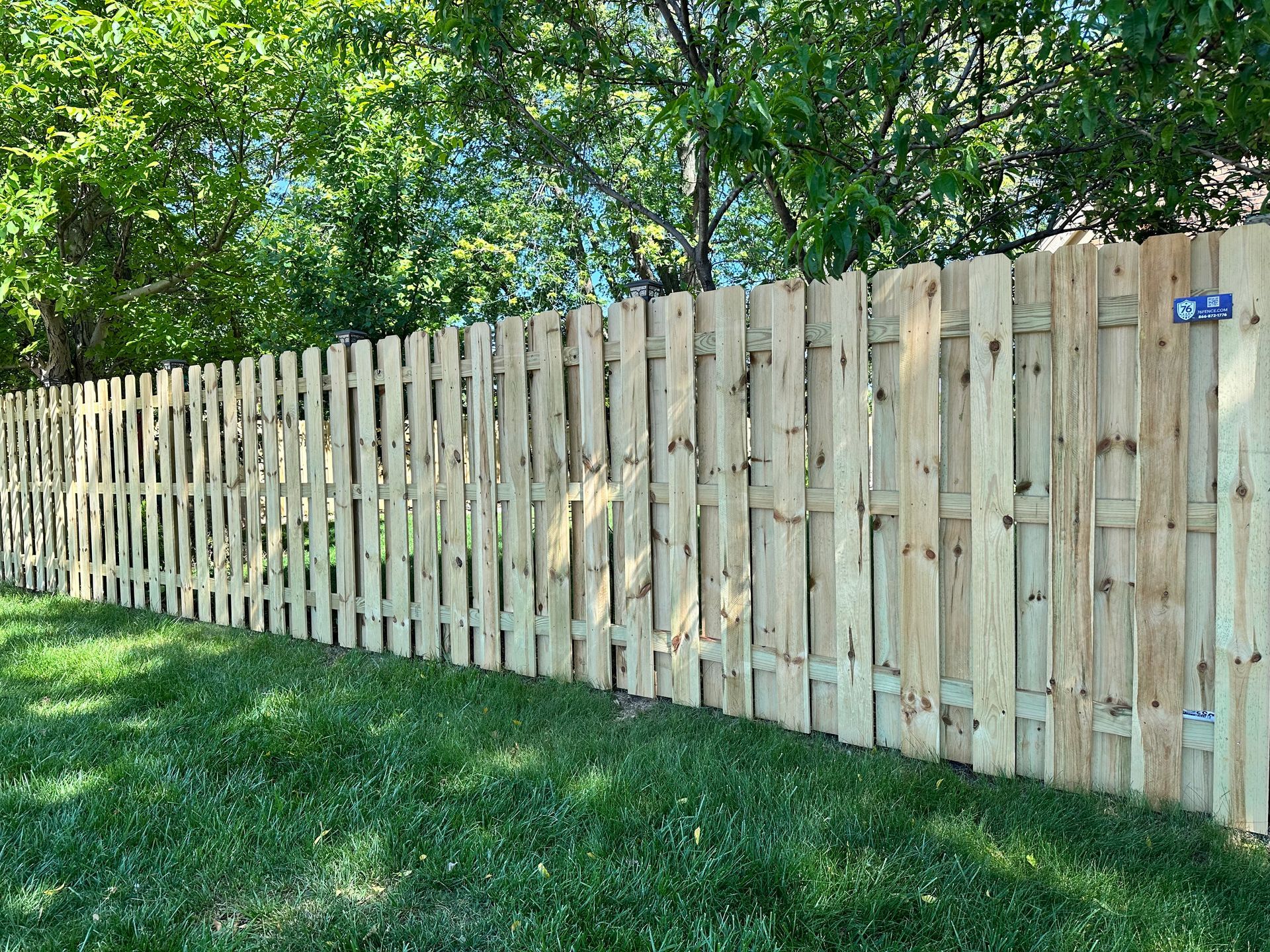 treated pine wood fence installation Illinois
