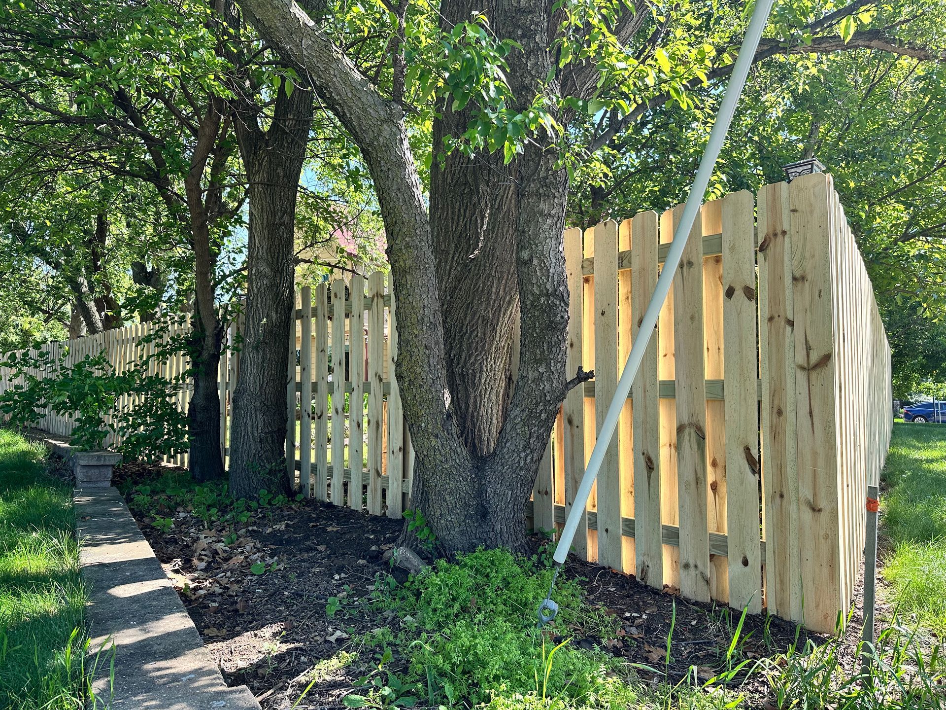 treated pine wood fence installation Illinois