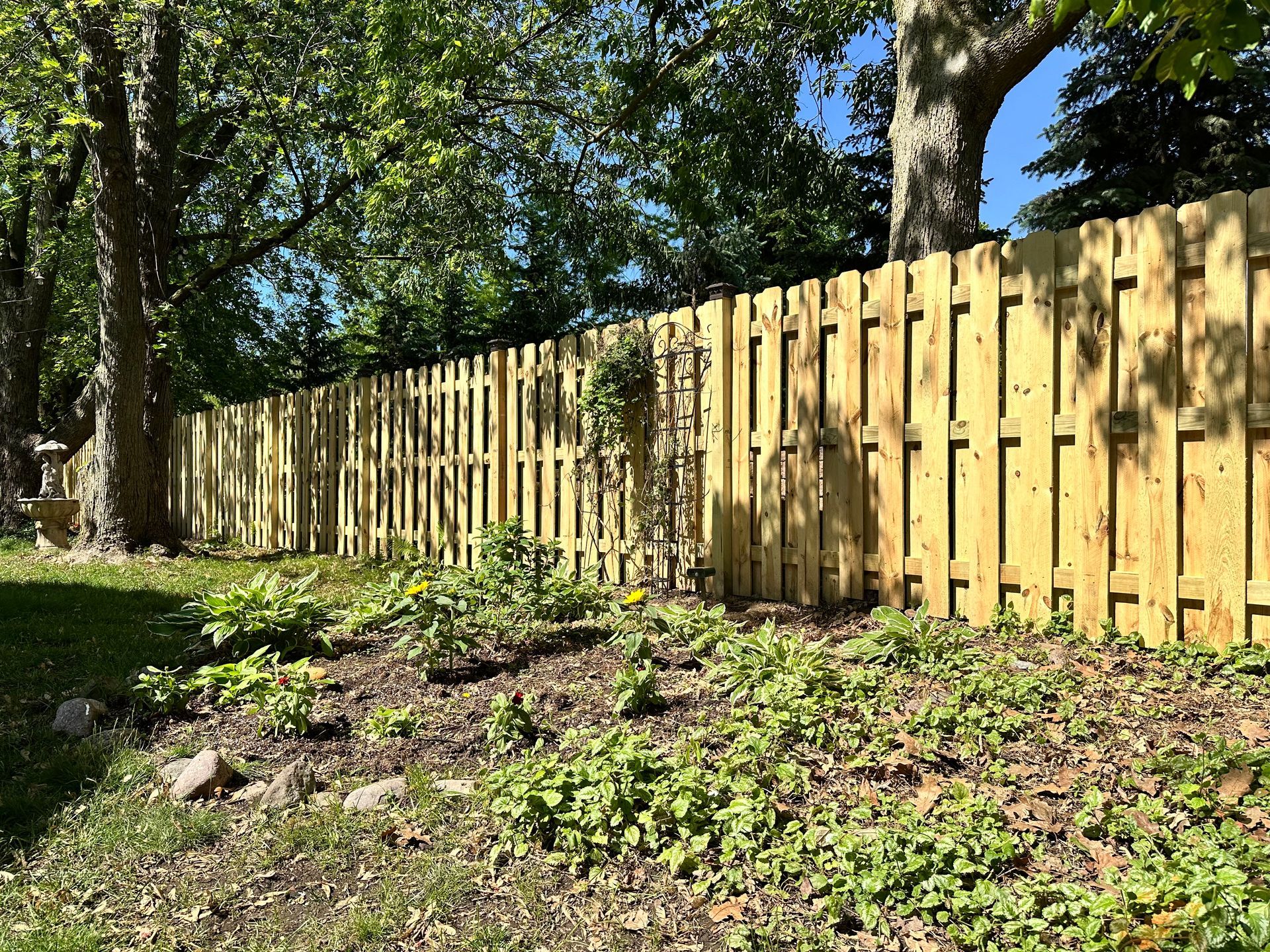 treated pine wood fence installation Illinois
