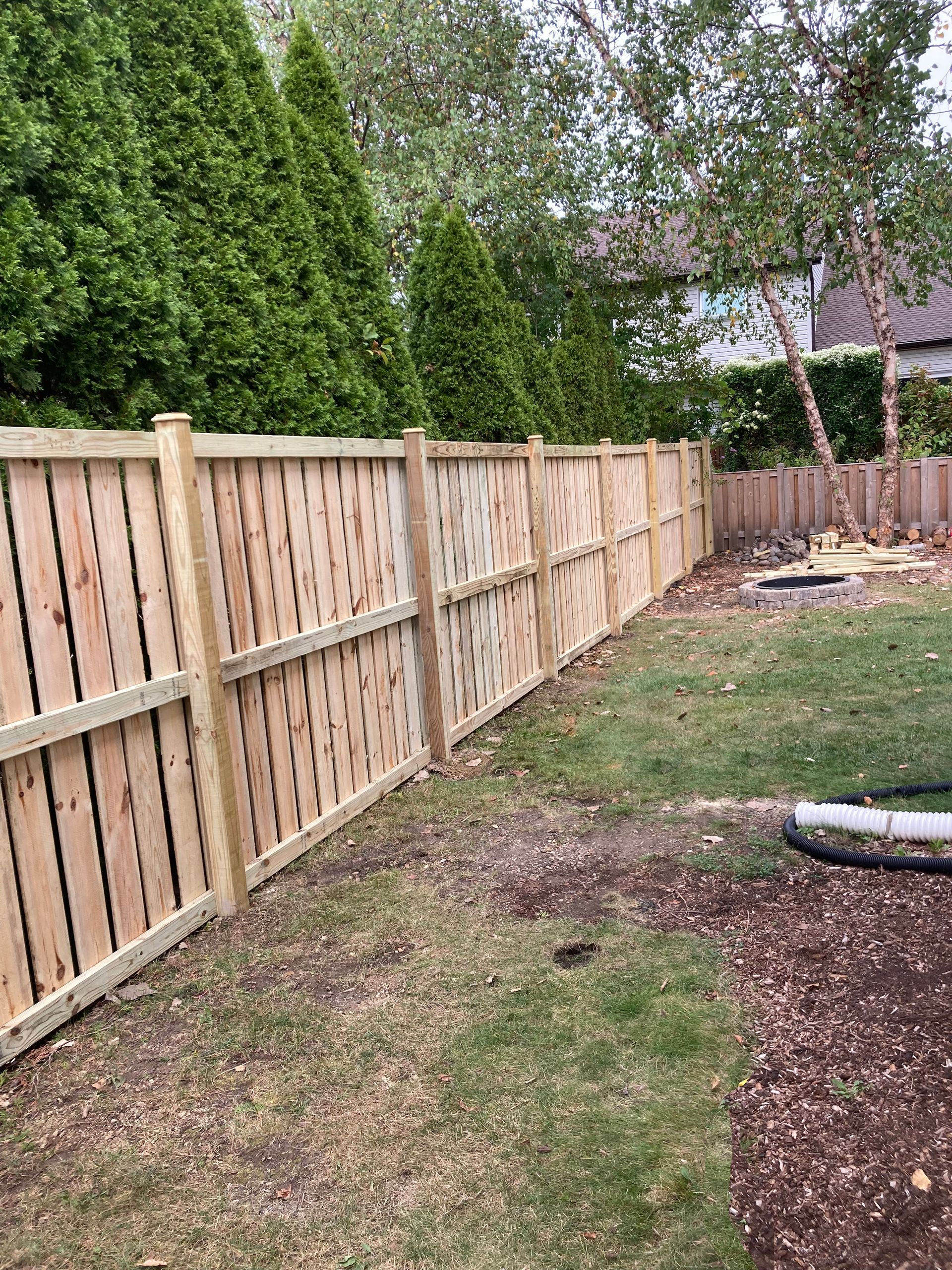 pressure treated pine fence installation illinois
