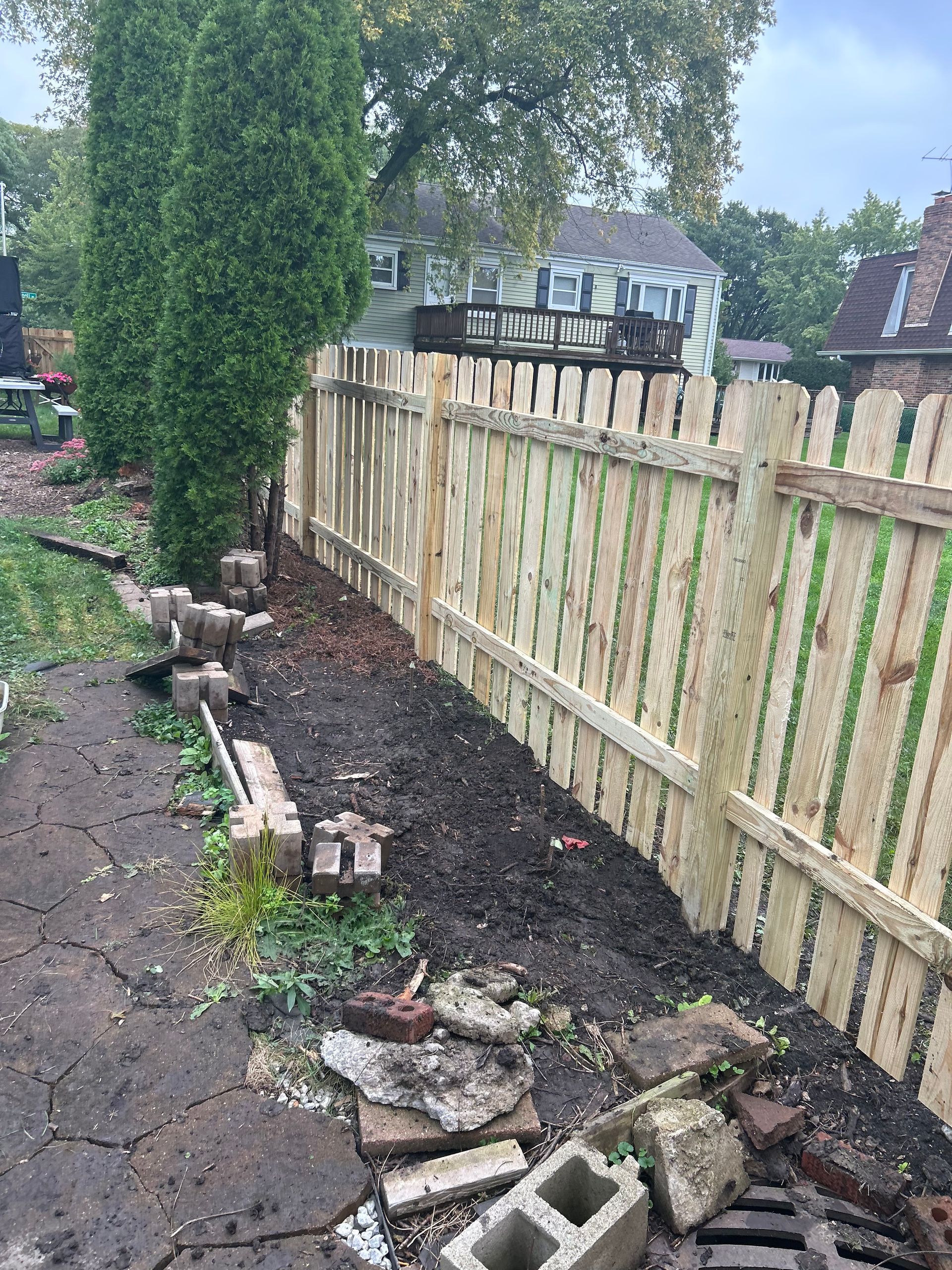 pressure treated pine fence installation illinois