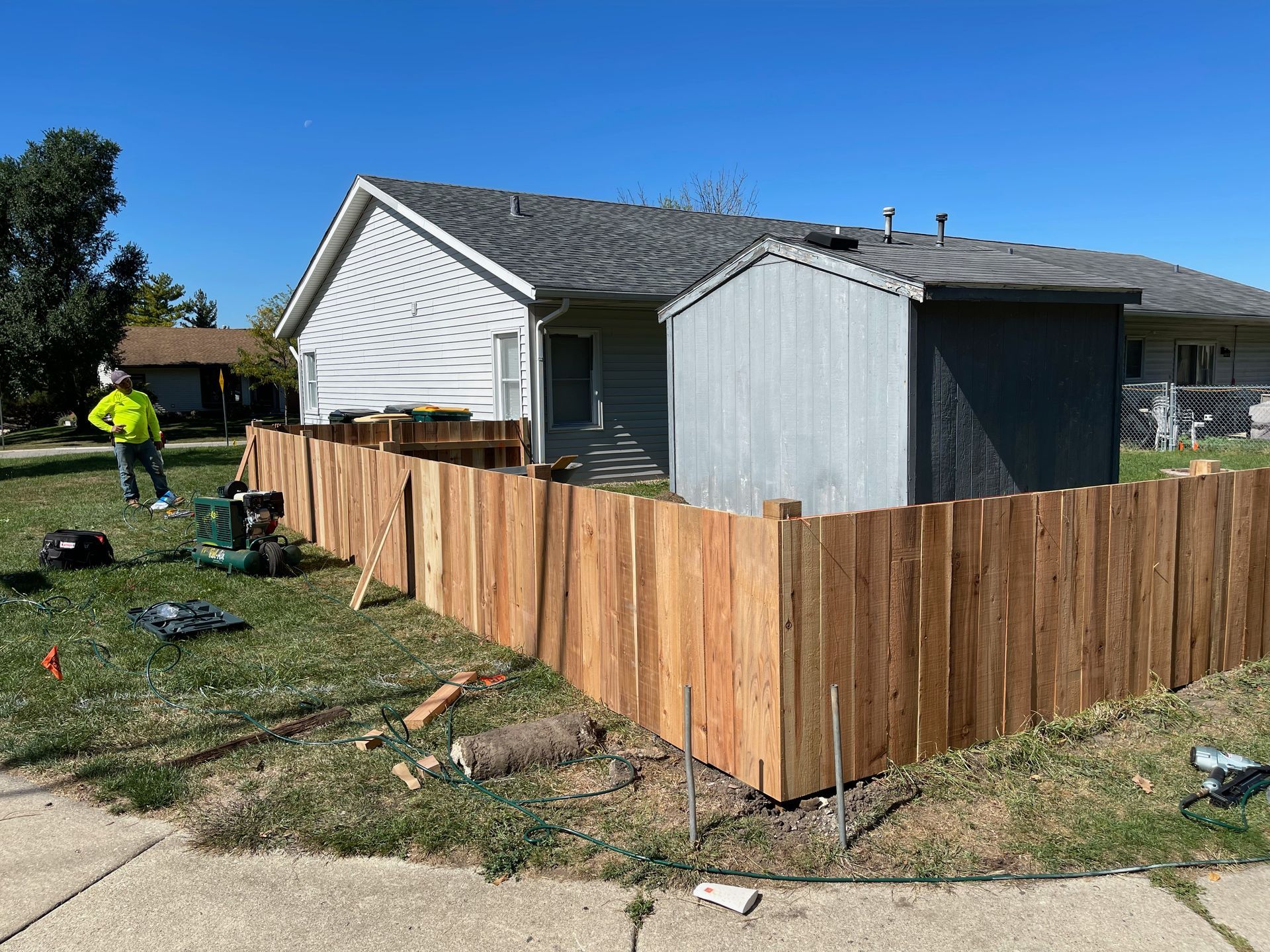 cedar fence installation illinois