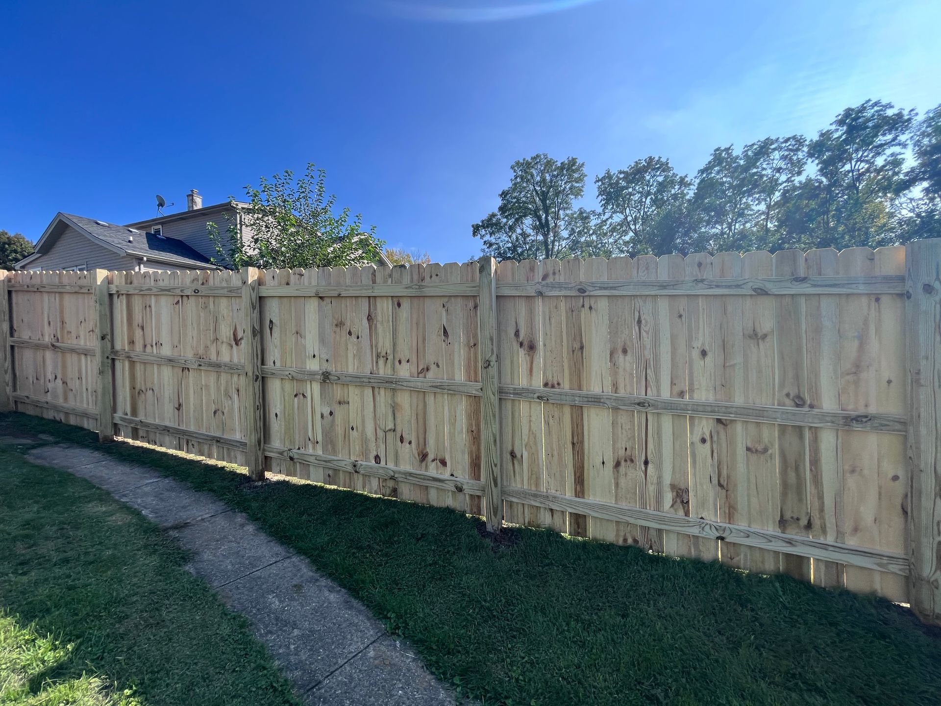 pressure treated pine fence installation illinois