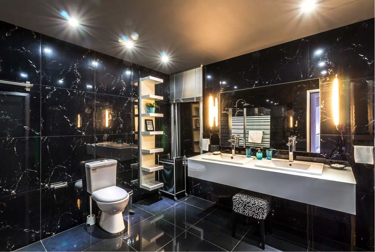 Black White And Gold — Gold Coast Shower Screens in Coombabah QLD