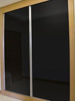 Black Glass Wardrobe Doors — Gold Coast