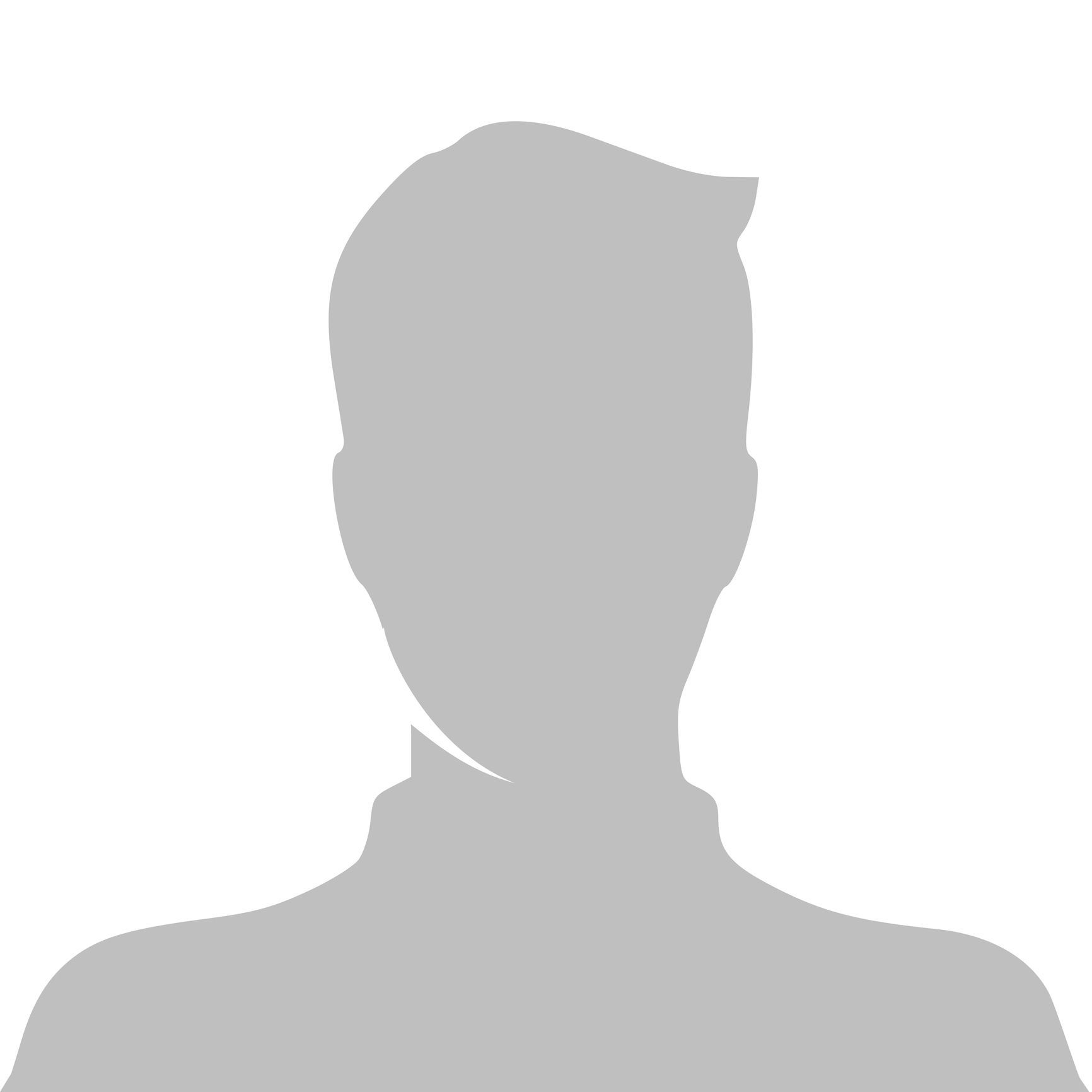 A silhouette of a man without a face on a white background.