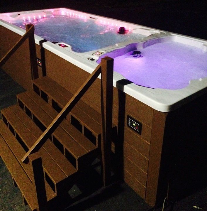 Swim Spas —  Swim Spa With Violet Lights in  Mohnton, PA
